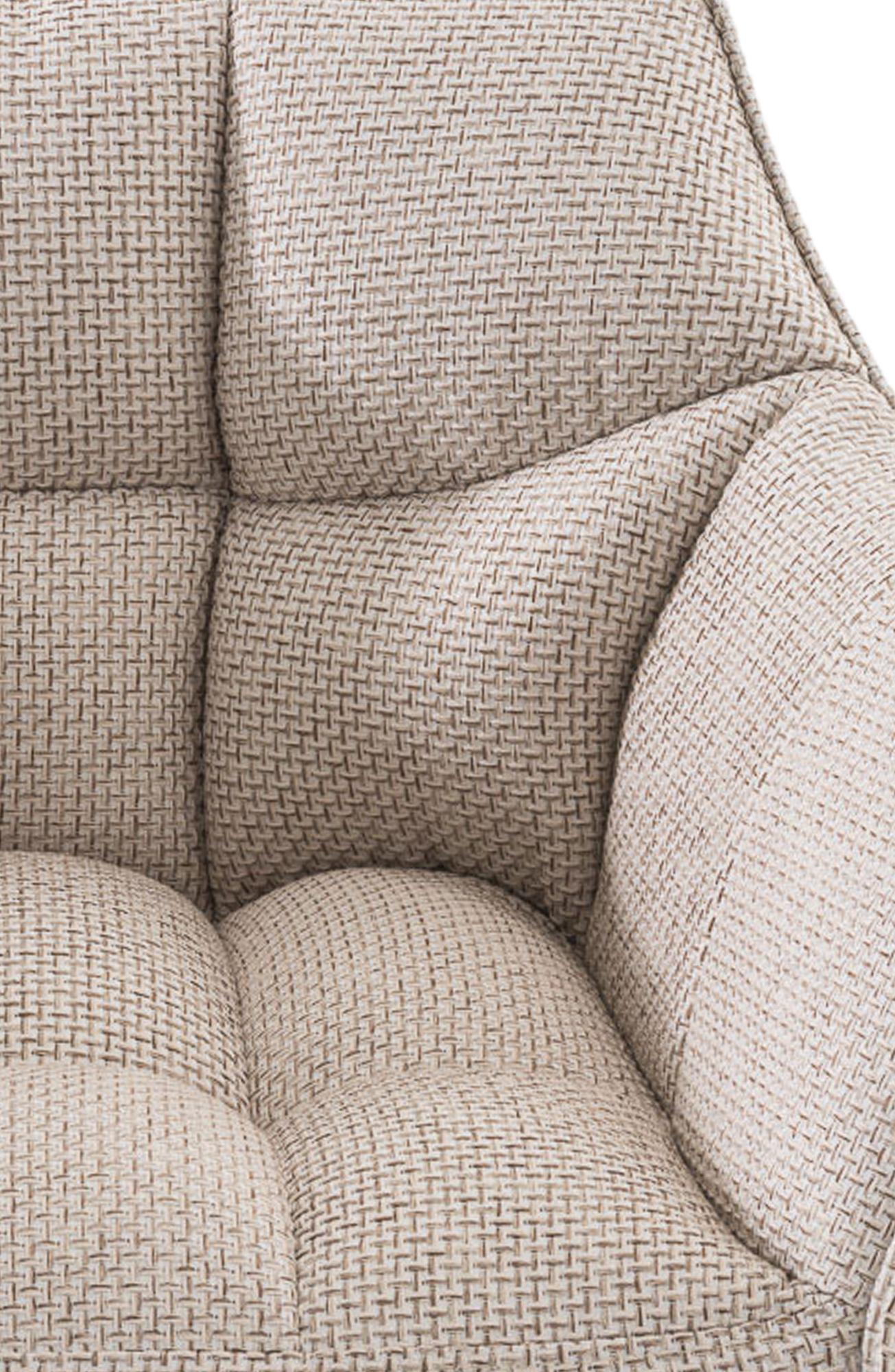 Lot de 2 tabourets de bar Damaso en tissu avec piètement à quatre pieds