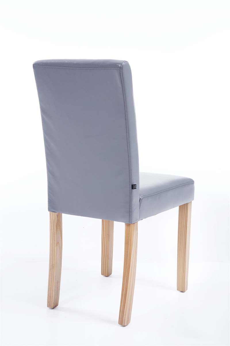 Chaise de salle à manger Ina similicuir avec pieds en Bois