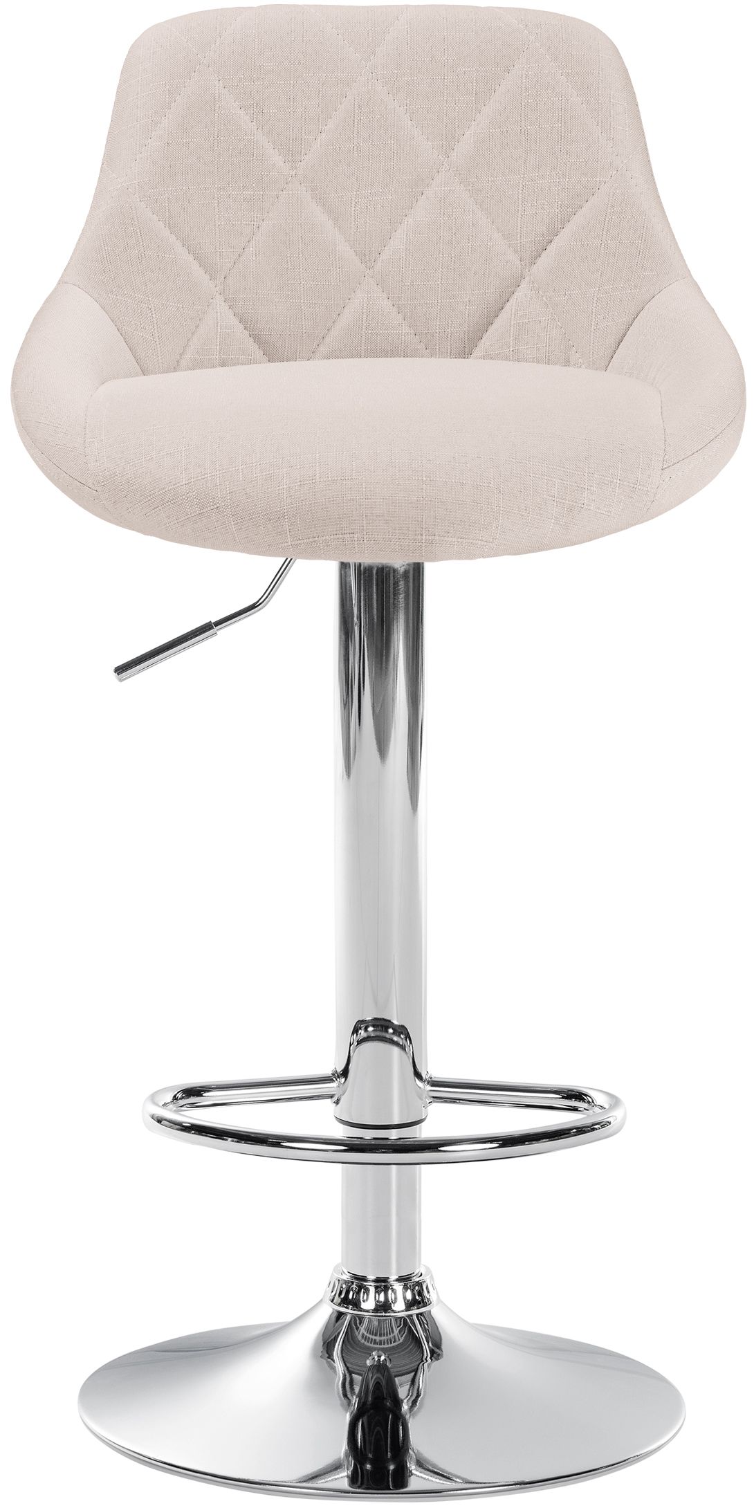 Tabouret de bar Lazio en Tissu Hauteur réglable siège pivotant