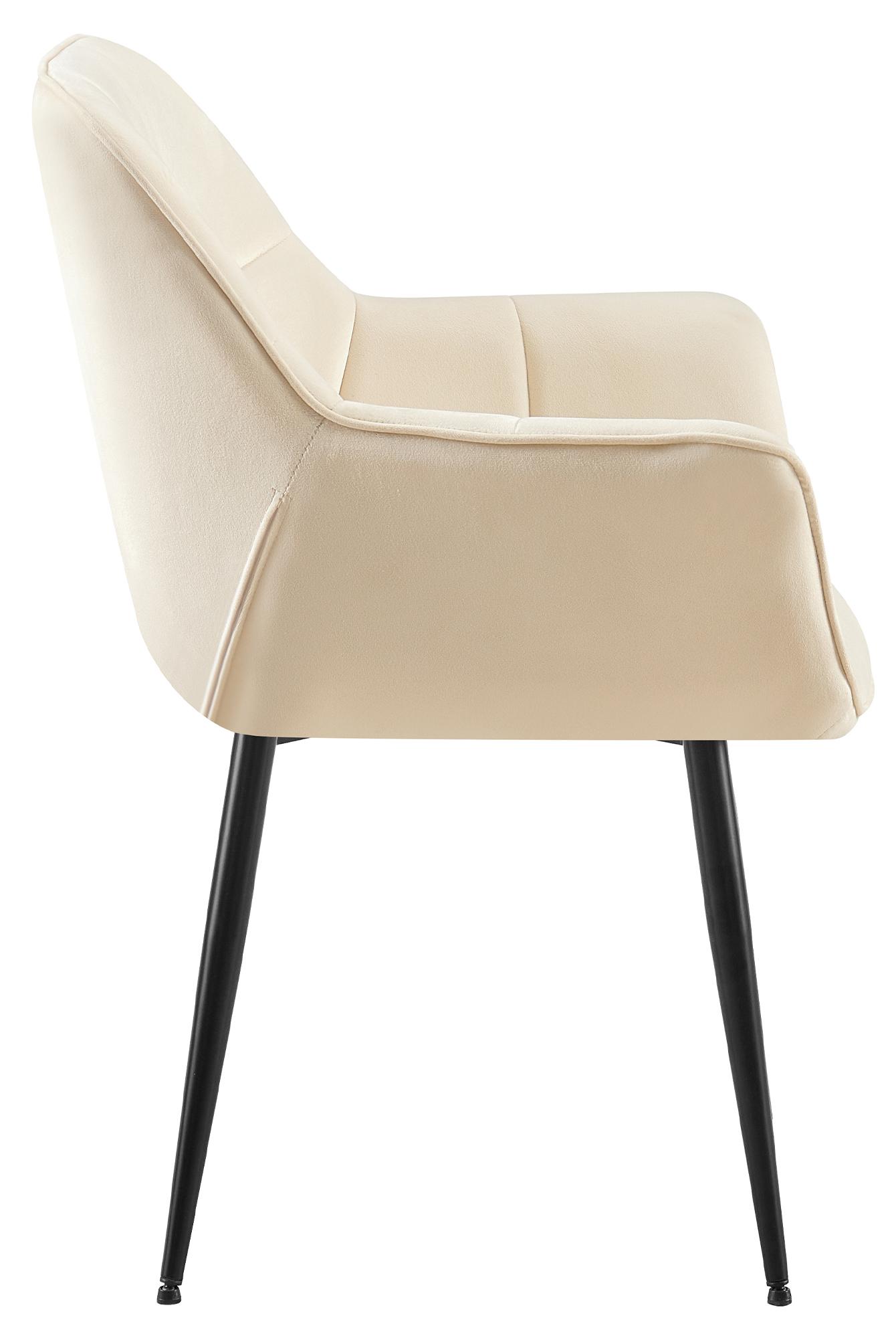 Lot de 2 chaises de salle à manger Roseville velours