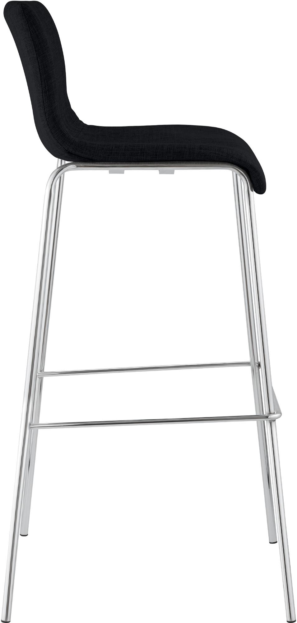 Lot de 2 tabourets de bar Hover en tissu, pieds metalliques