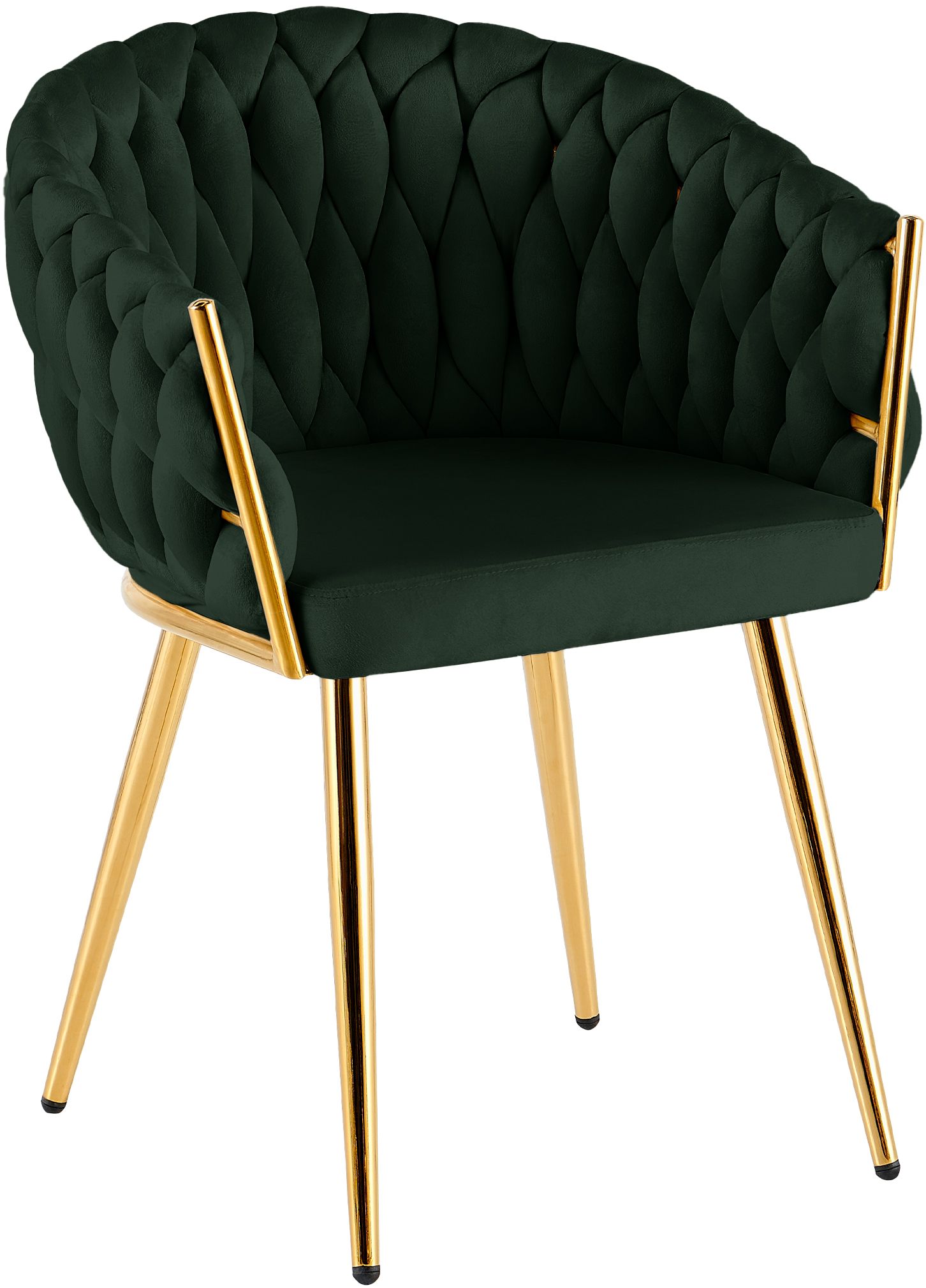 Chaise de salle à manger Molise velours pied doré