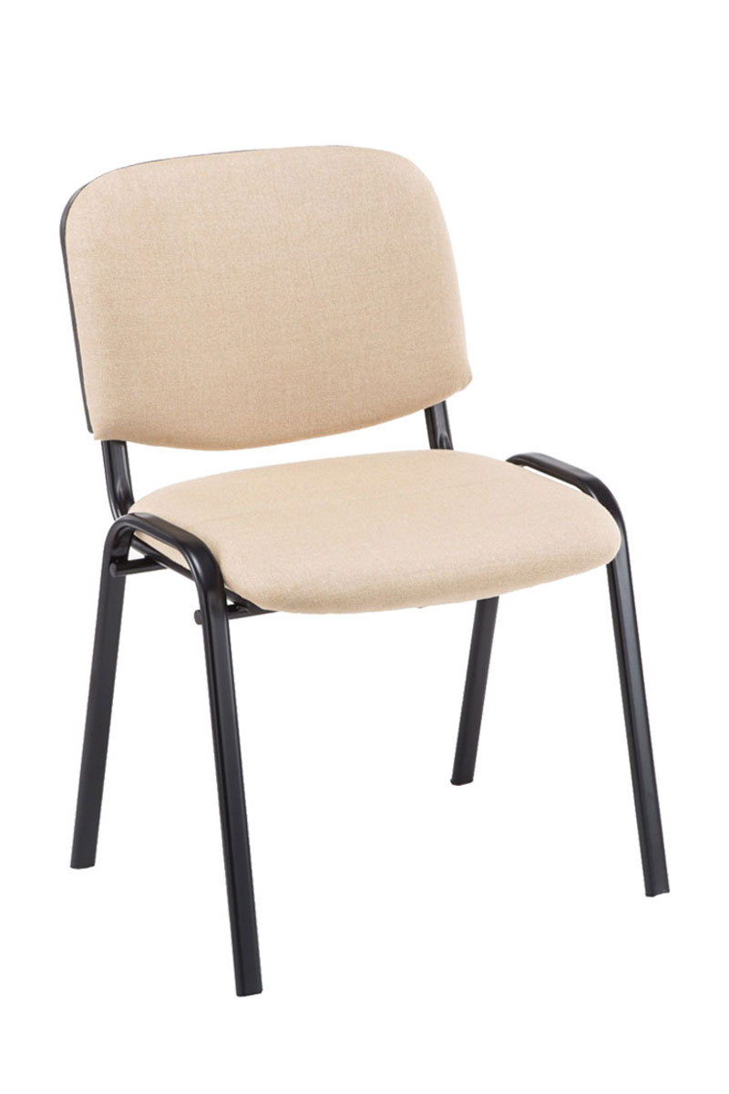 Lot de 6 chaises visiteur empilables Ken en tissu