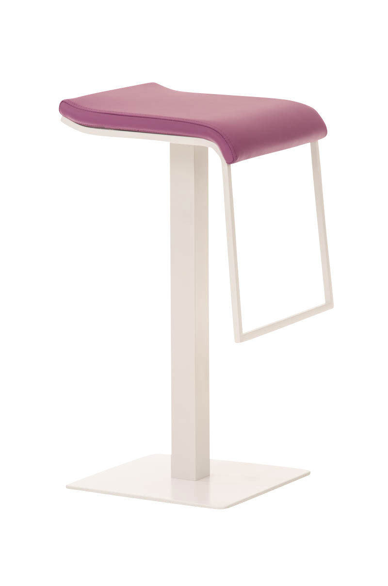 Tabouret de bar Lameng W78 en Similicuir pied en métal