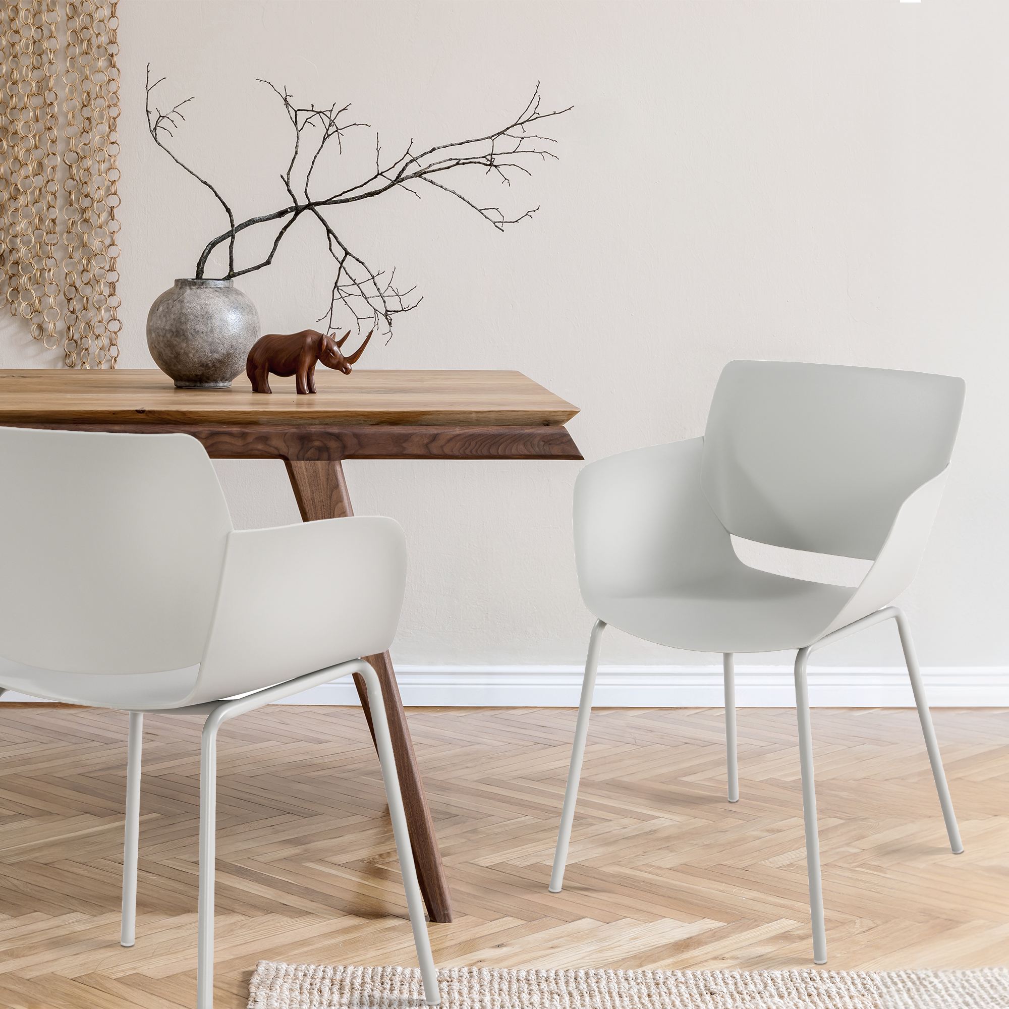 Ensemble de 2 chaises de jardin Alpena