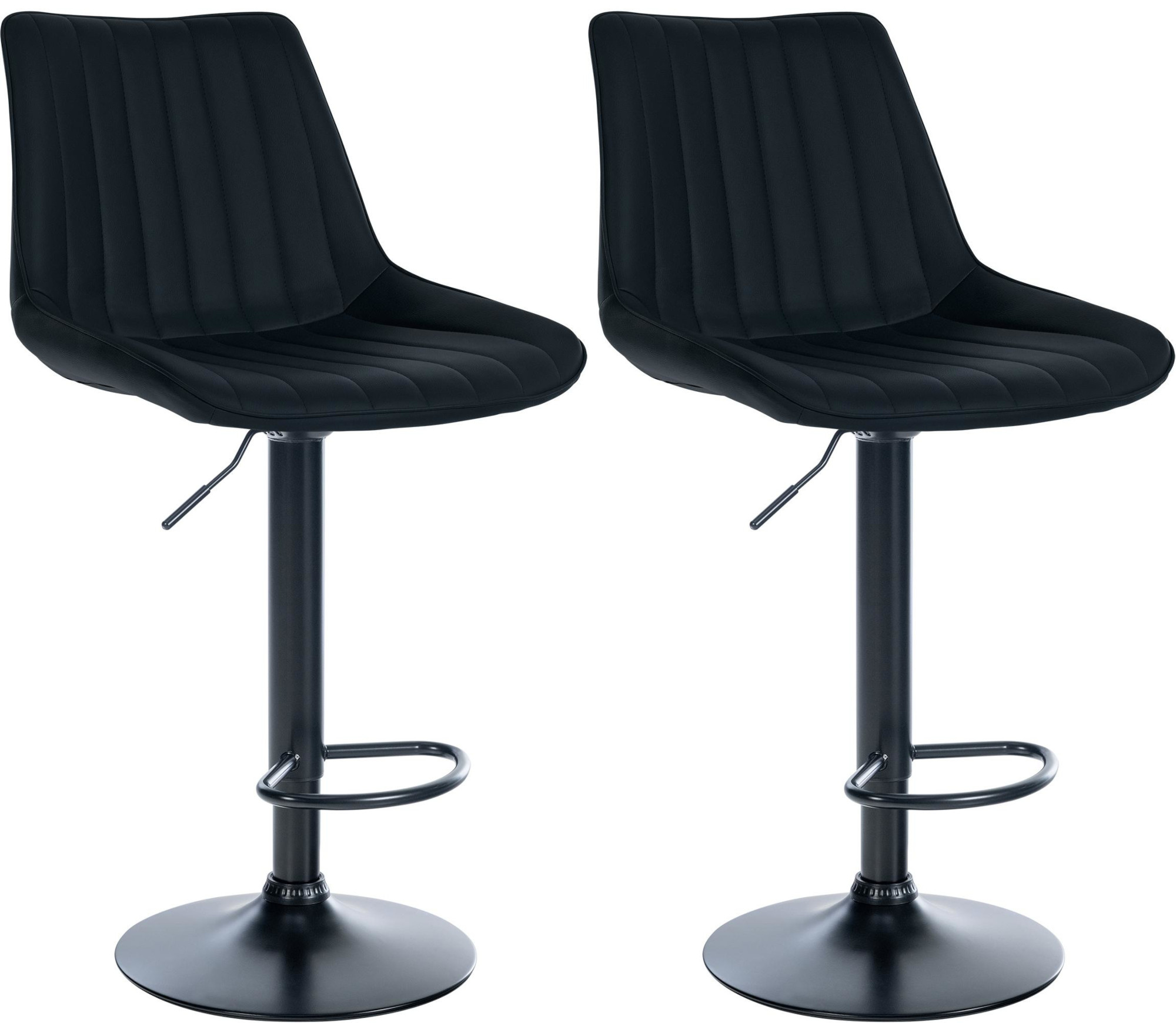 Lot de 2 tabourets de bar Toni en similicuir