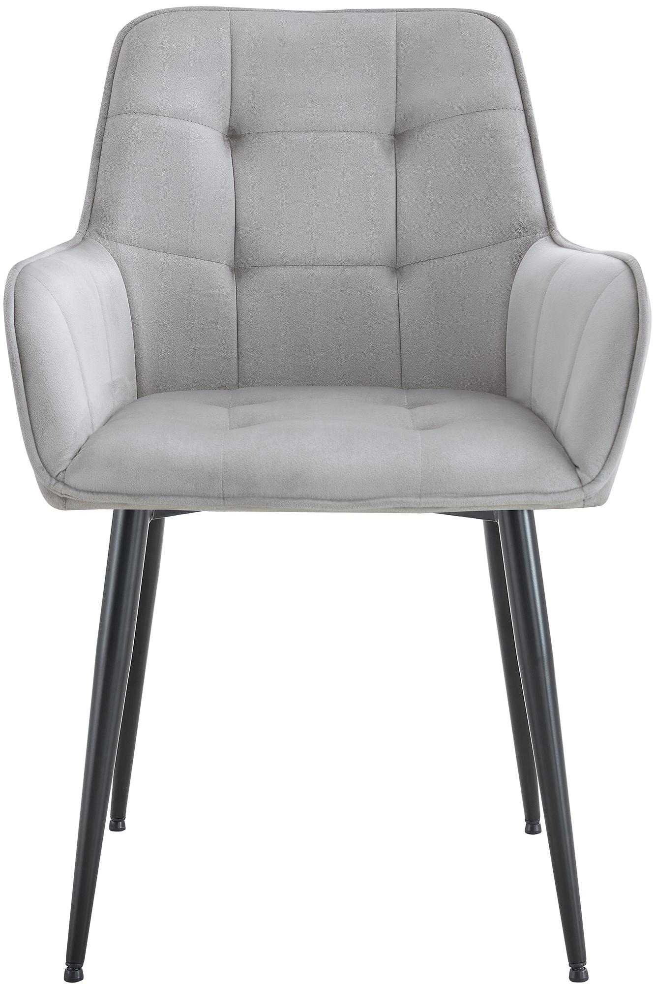 Chaise de salle à manger Ferndale revêtement en velours