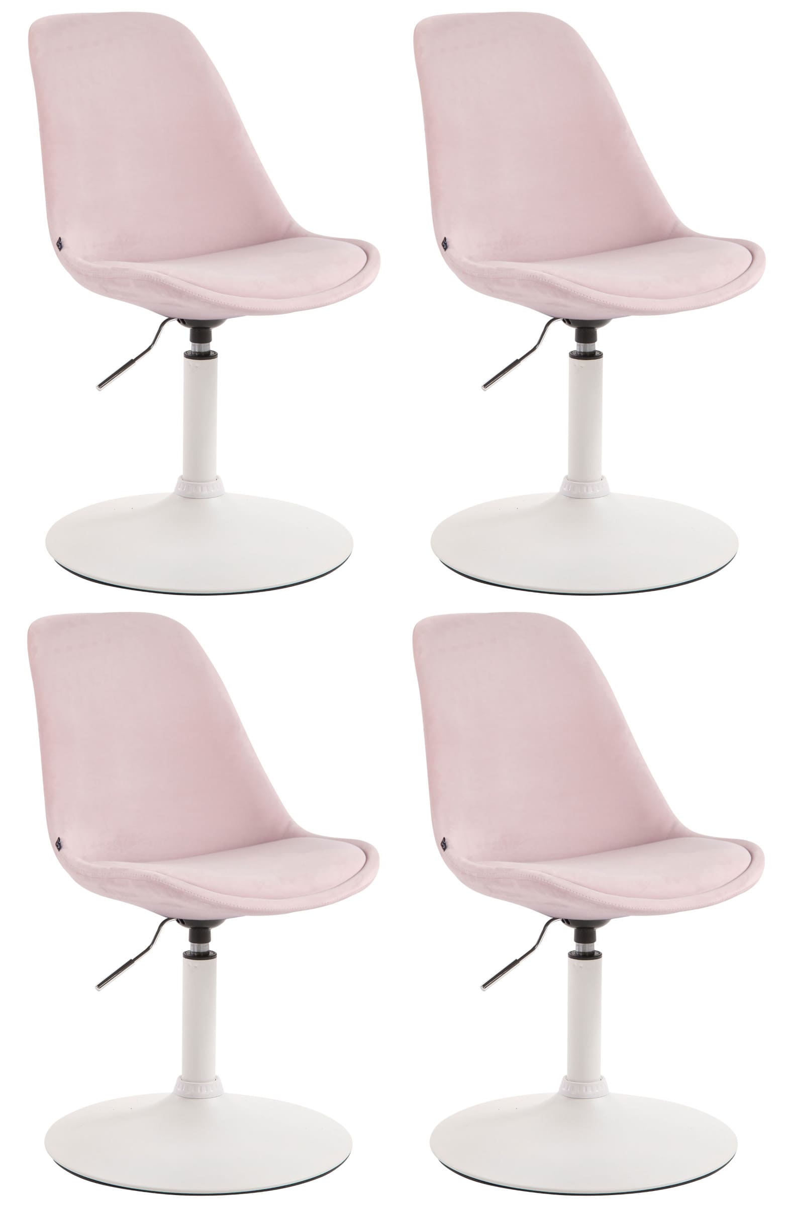 Lot de 4 Chaises de salle à manger Maverick en velours avec pied métal