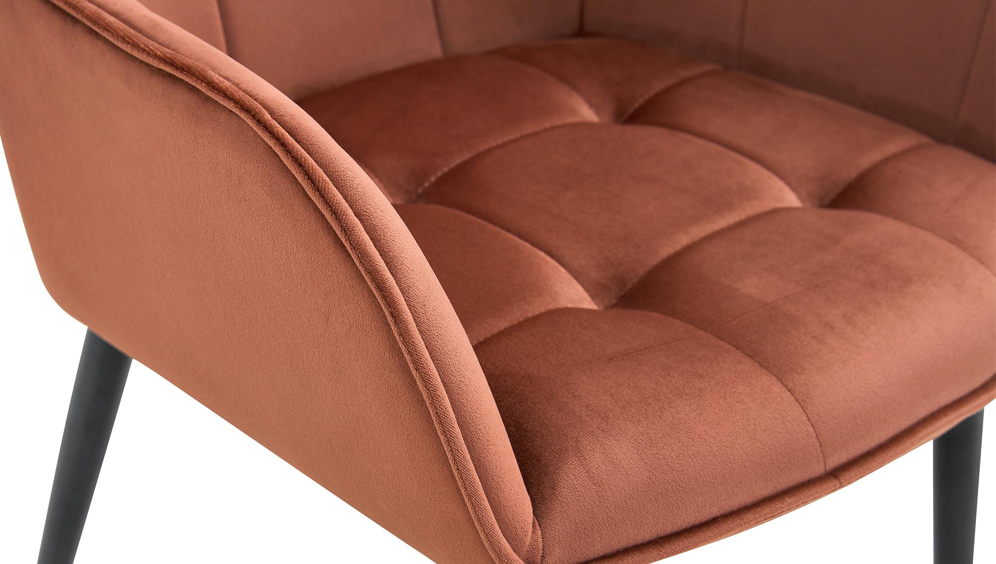 Lot de 2 chaises de salle à manger Ferndale velours