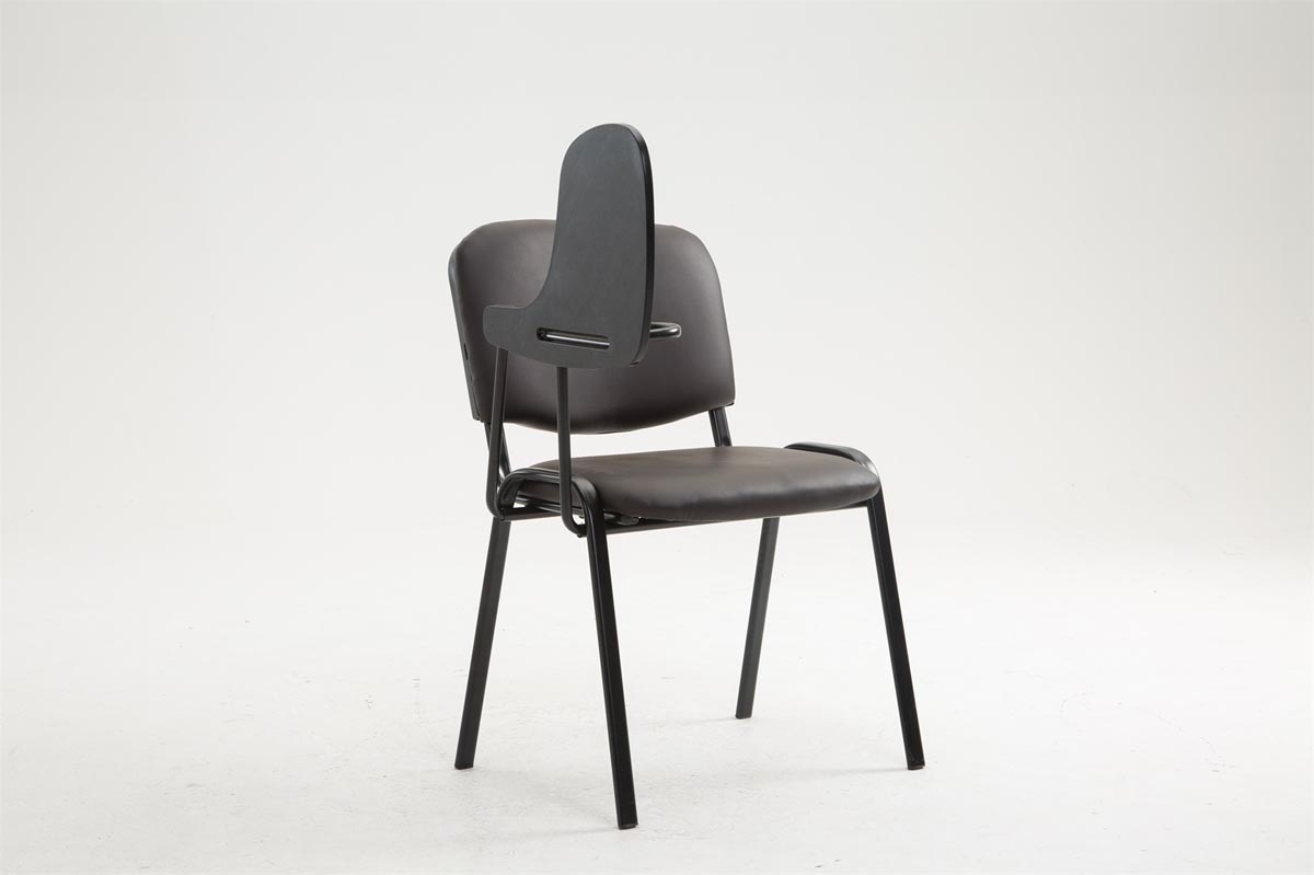 Chaise Ken en similicuir avec tablette rabattable