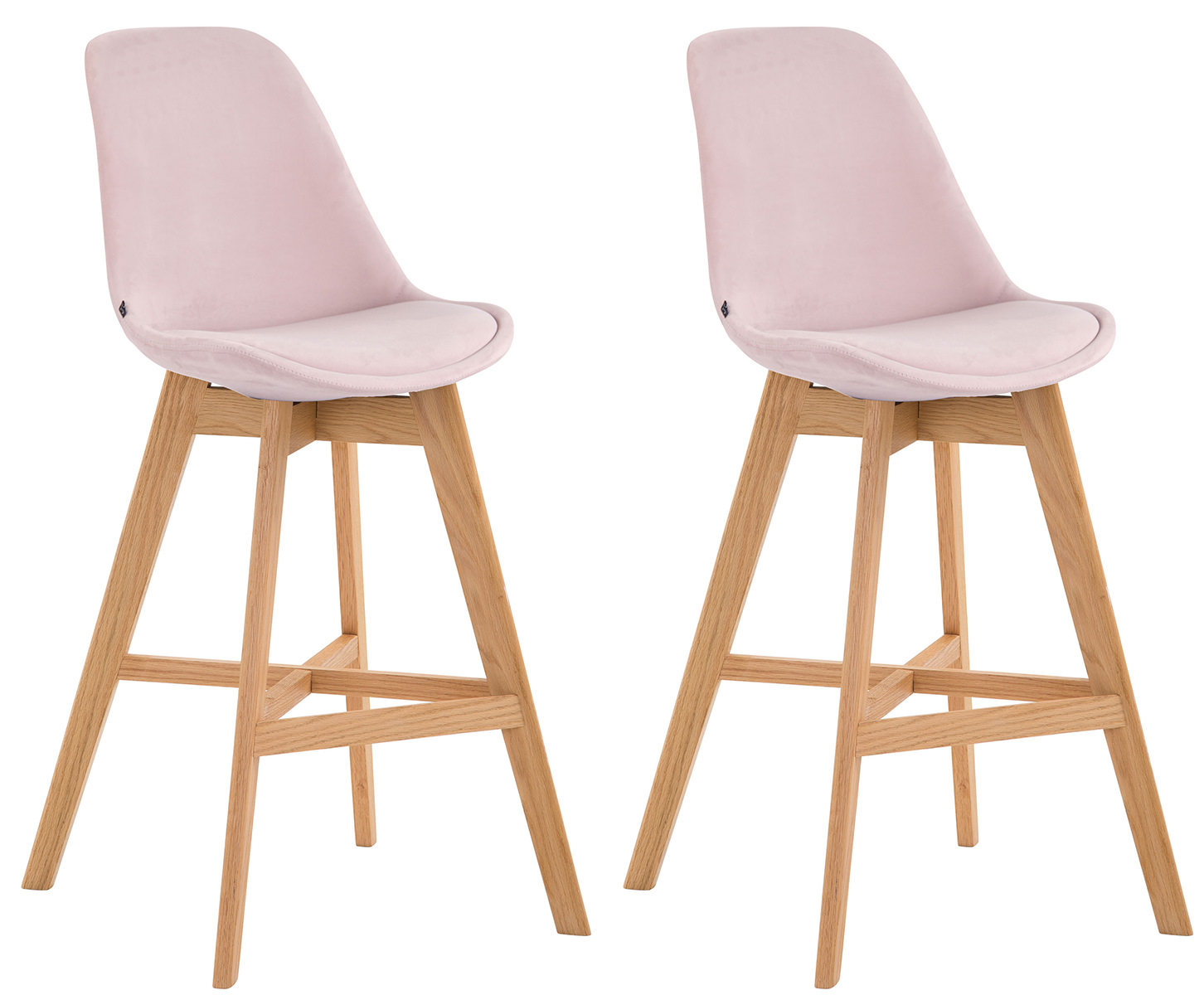 Lot de 2 tabourets de bar Cannes en velours