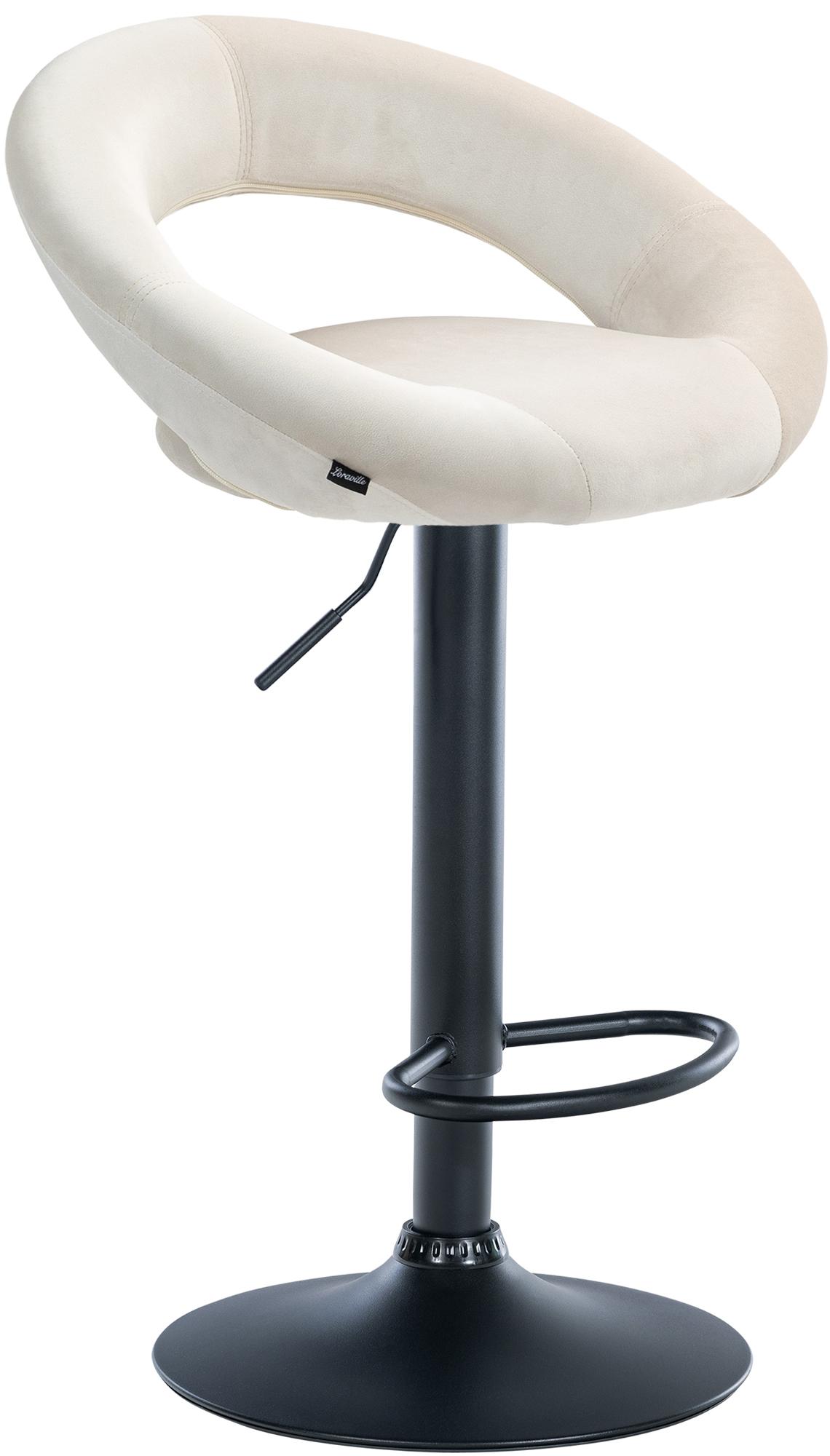 Tabouret de bar Olinda velours