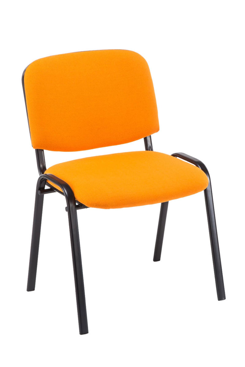Lot de 6 chaises visiteur empilables Ken en tissu