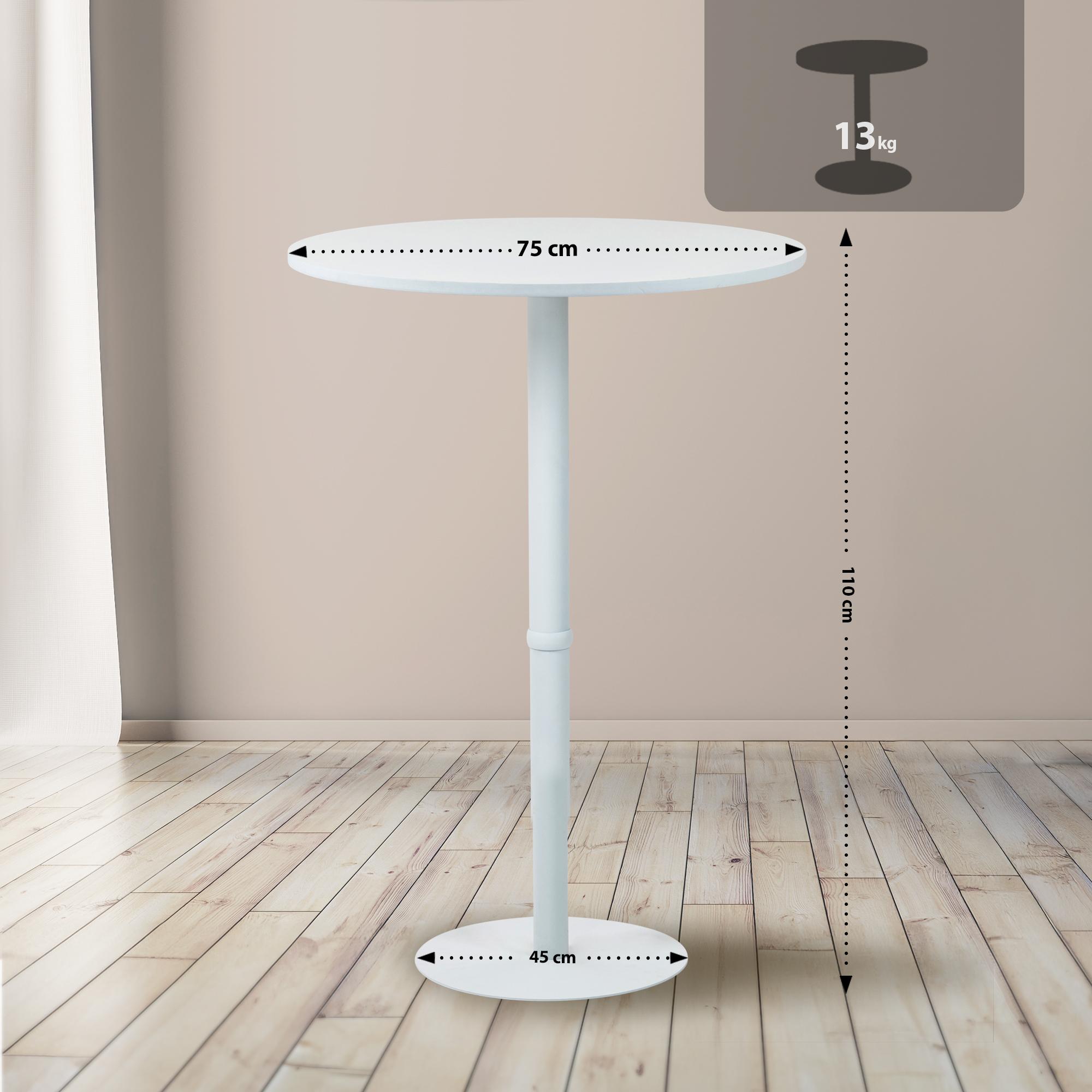 Table haute Hereford ronde