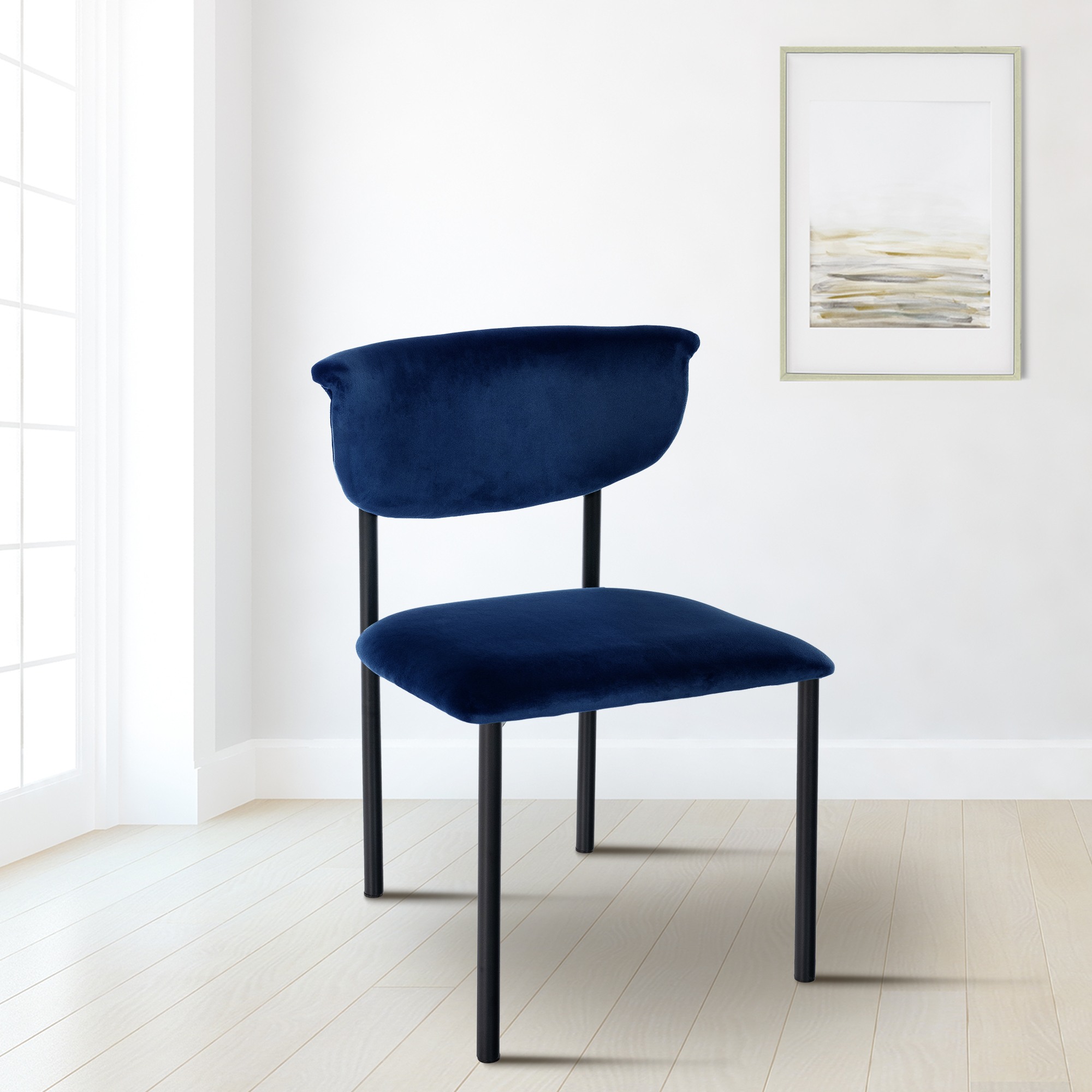 Chaise de salle à manger Gambell en Velours