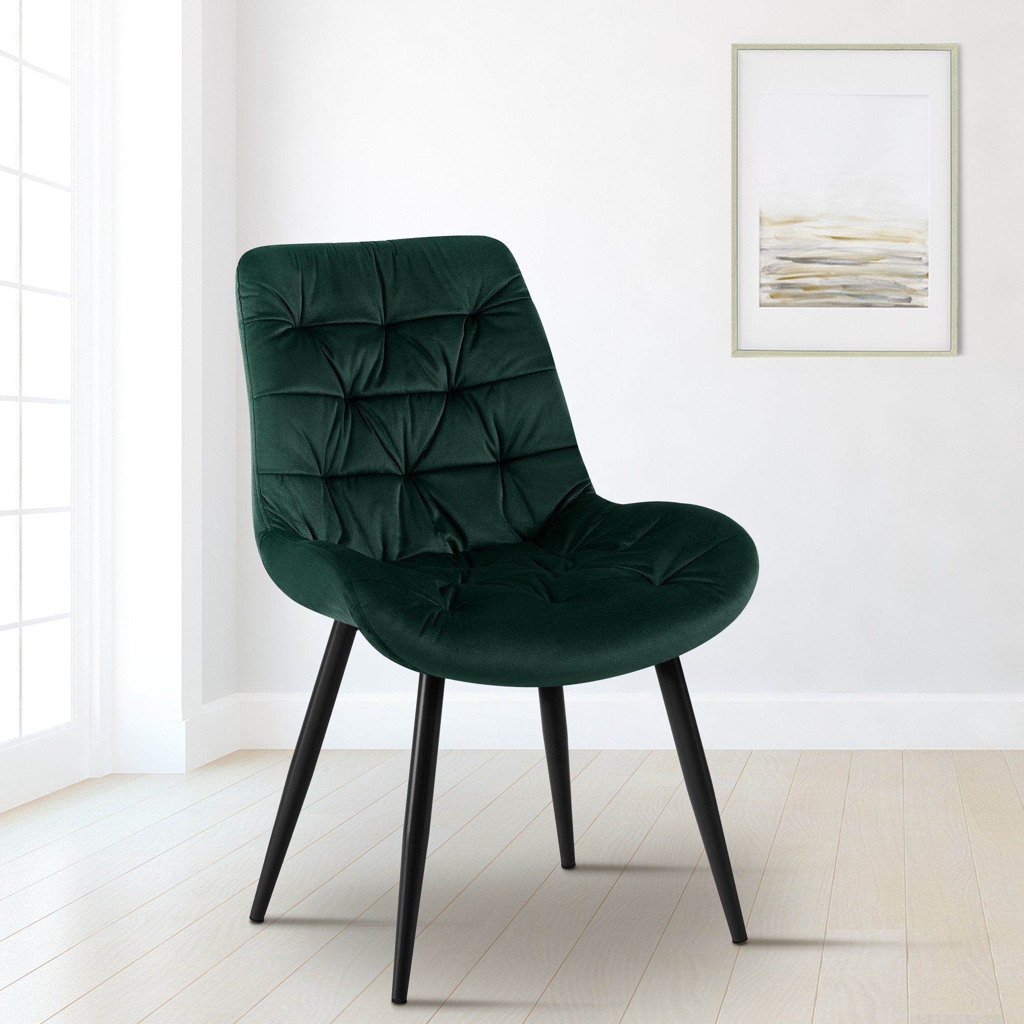 Chaise de salle à manger Rossford velours