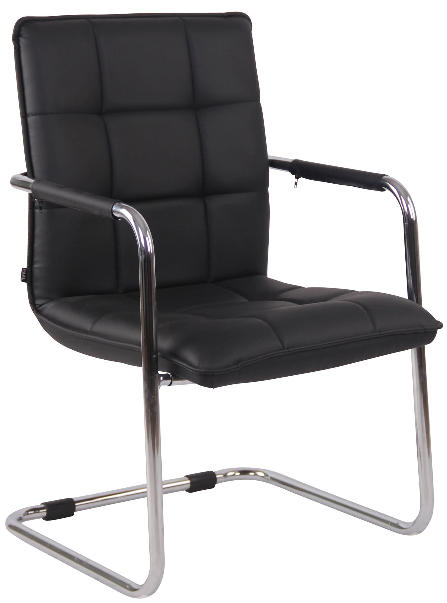 Lot de 2 Chaises Cantilever Gandia en Similicuir et pieds en Métal