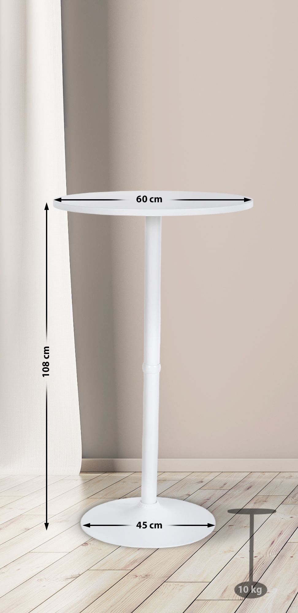 Table haute ronde Ø 60 cm