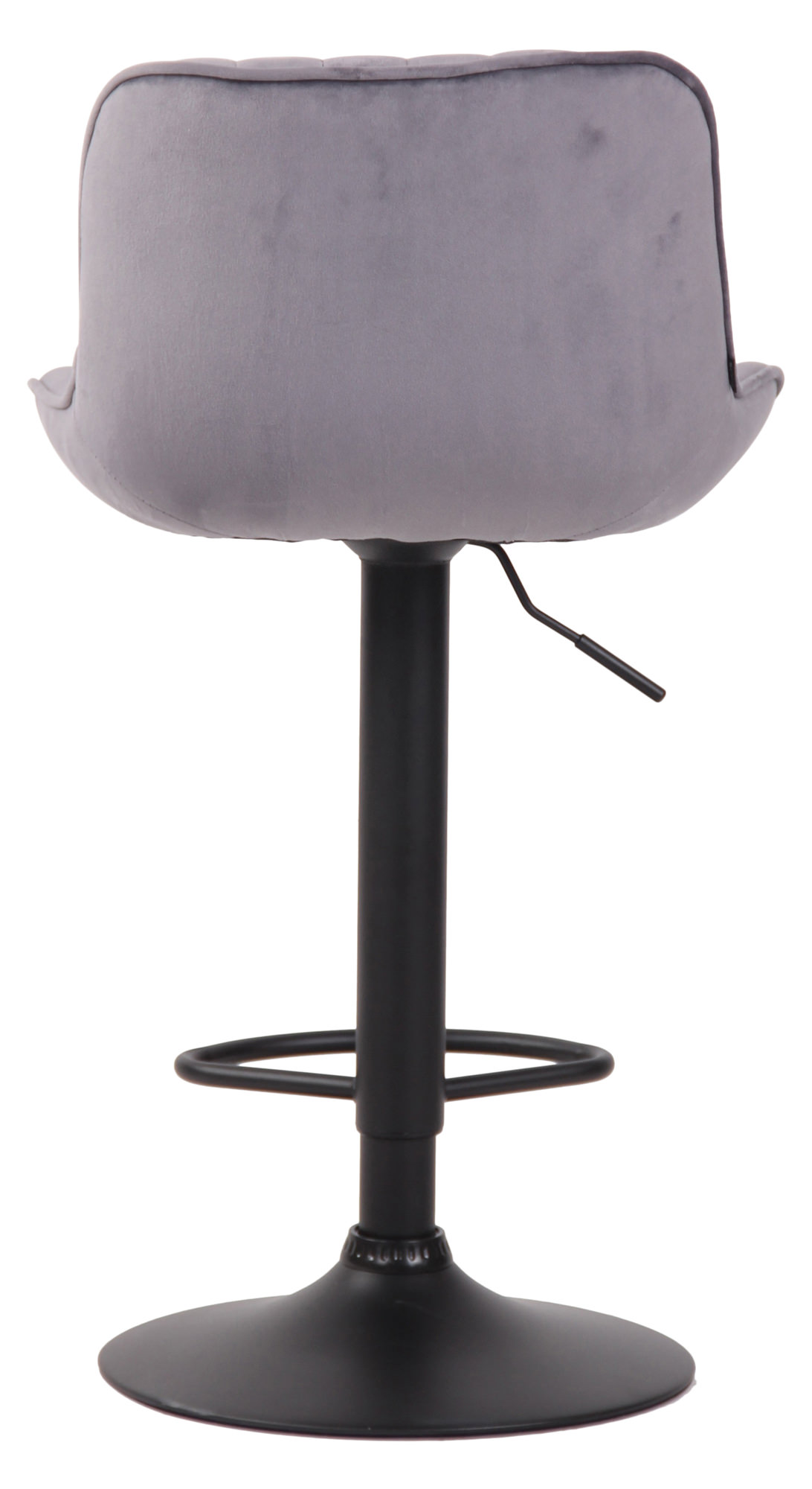 Tabouret de bar Lentini en Velours avec Piètement trompette en Métal