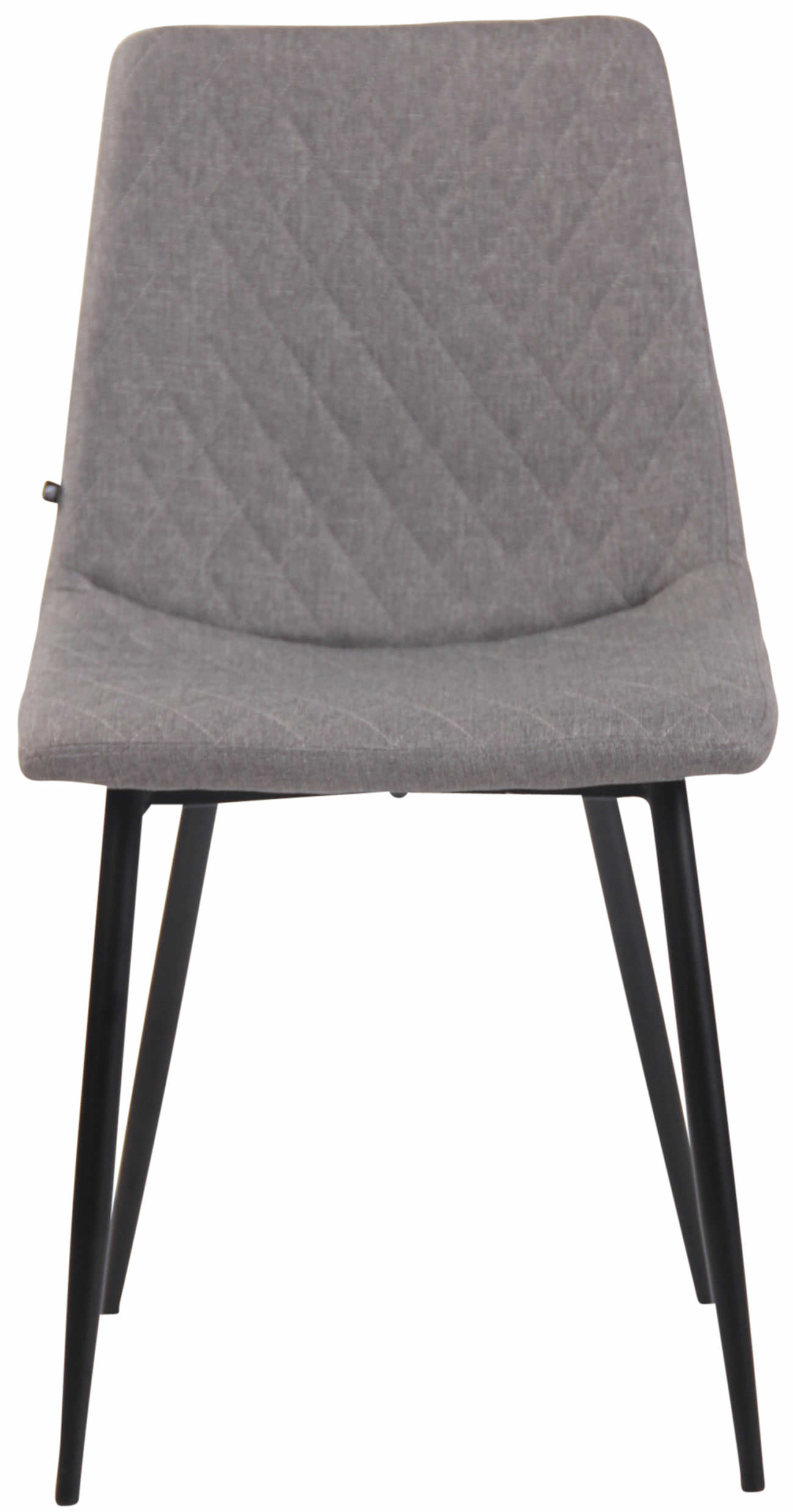 Lot de 4 chaises de salle à manger Telde en tissu avec Piètement en Métal noir mat