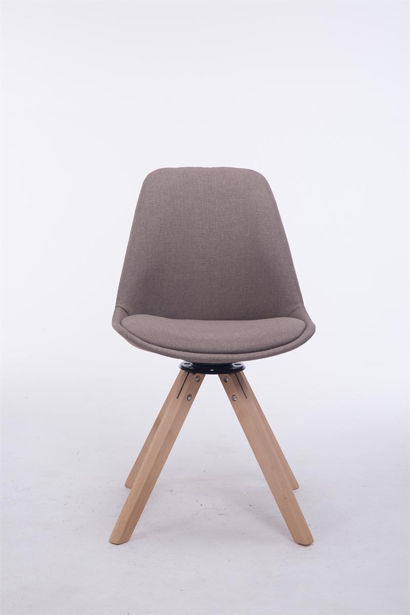 Chaise de salle à manger Troyes Pivotante en Tissu Piètement Carré