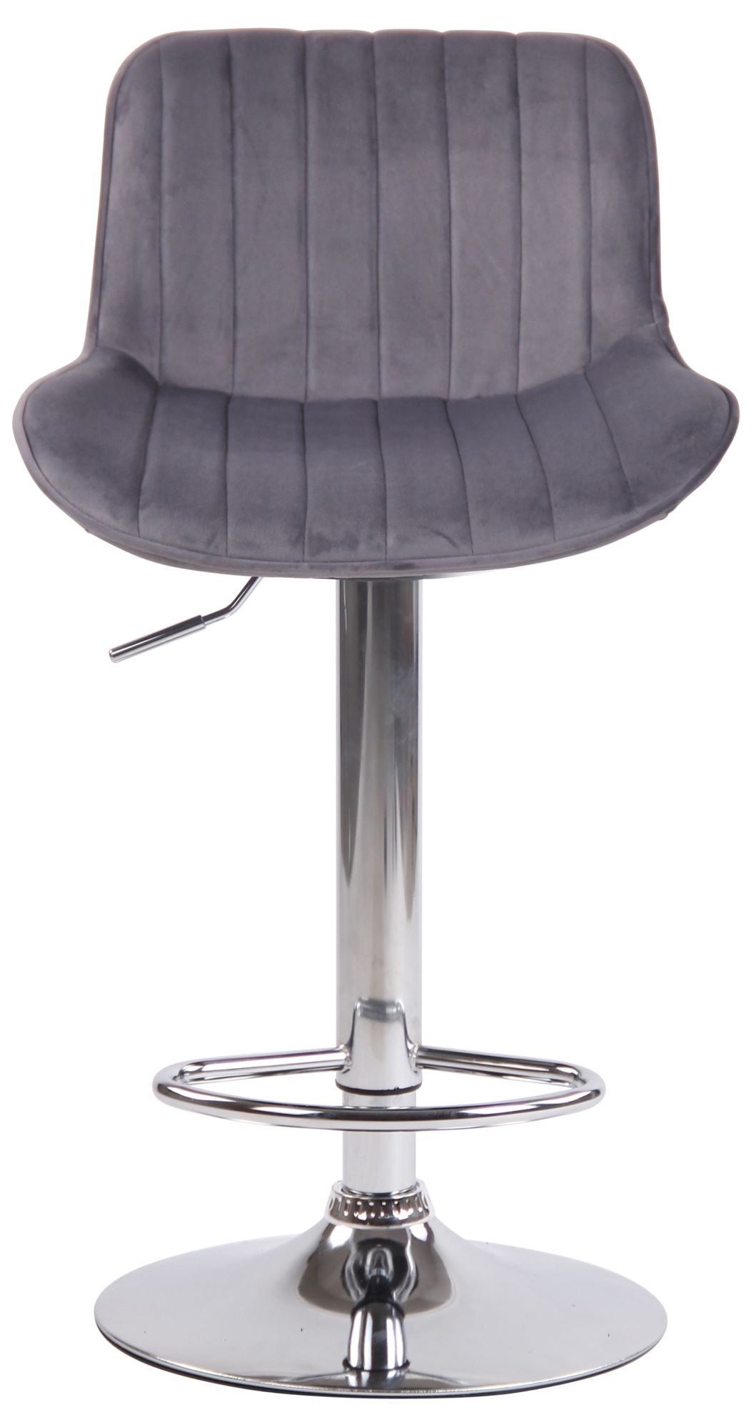 Tabouret de bar Lentini en Velours avec Piètement trompette en Métal