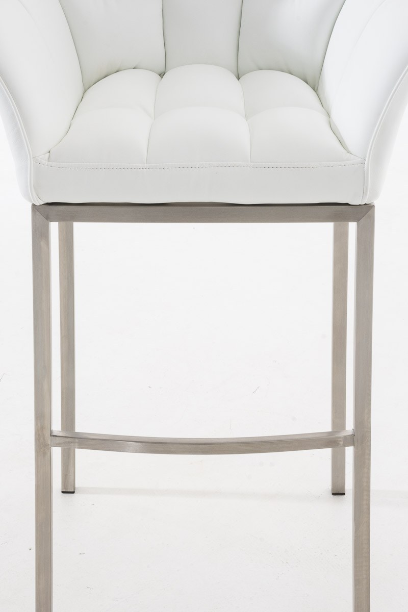 Tabouret de bar Damaso en similicuir avec piétement quatre pieds