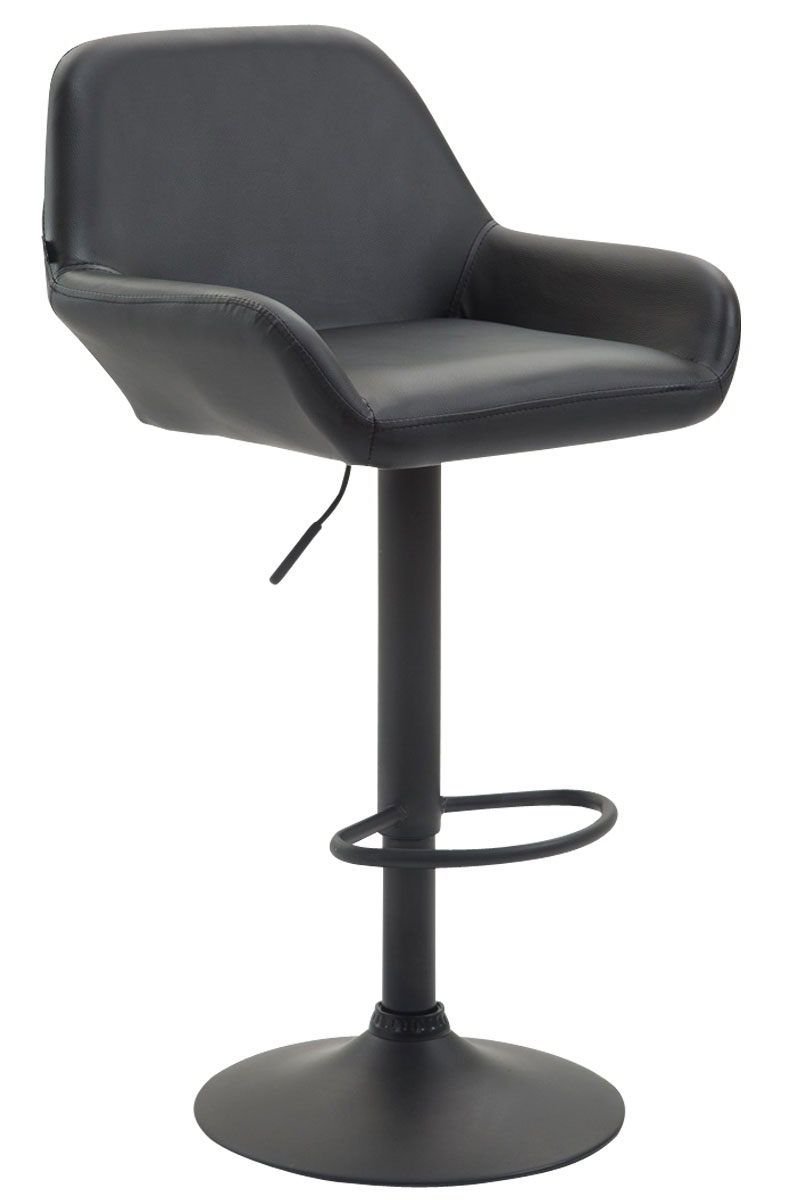 Tabouret de bar Braga similicuir avec pied en métal