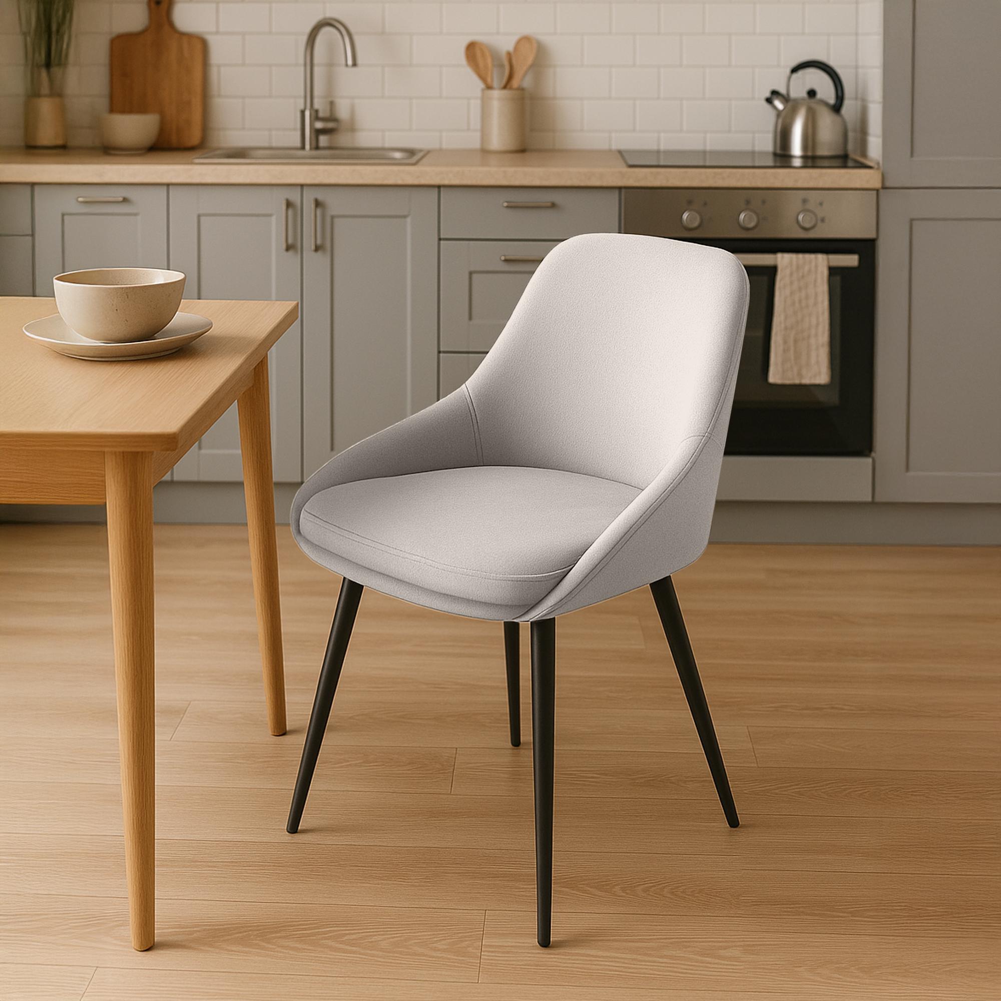 Chaise de salle à manger Elmira velours