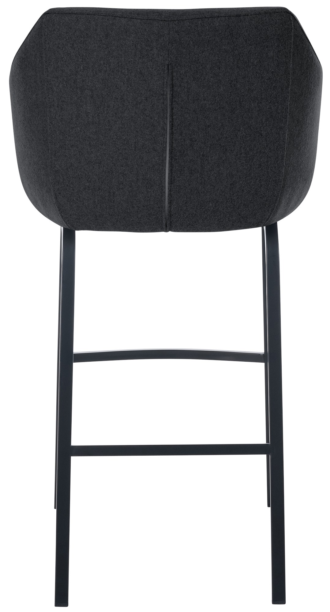 Tabouret de bar Monea feutre avec piètement à quatre pieds