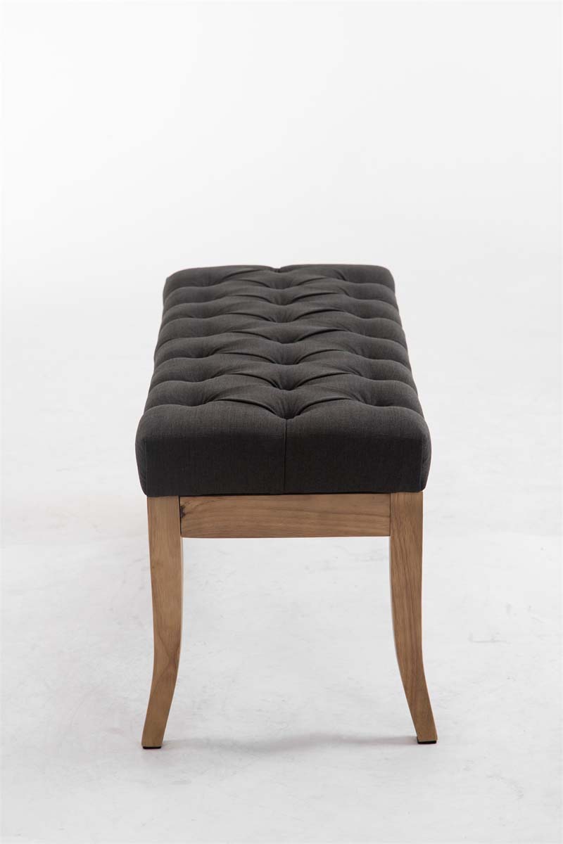 Banc Ramses tissu pieds antique clair