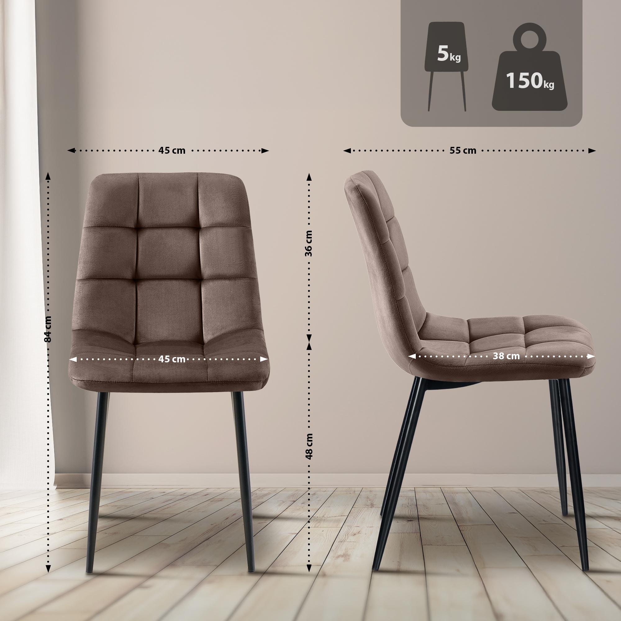 Lot de 4 chaises de salle à manger Tilde