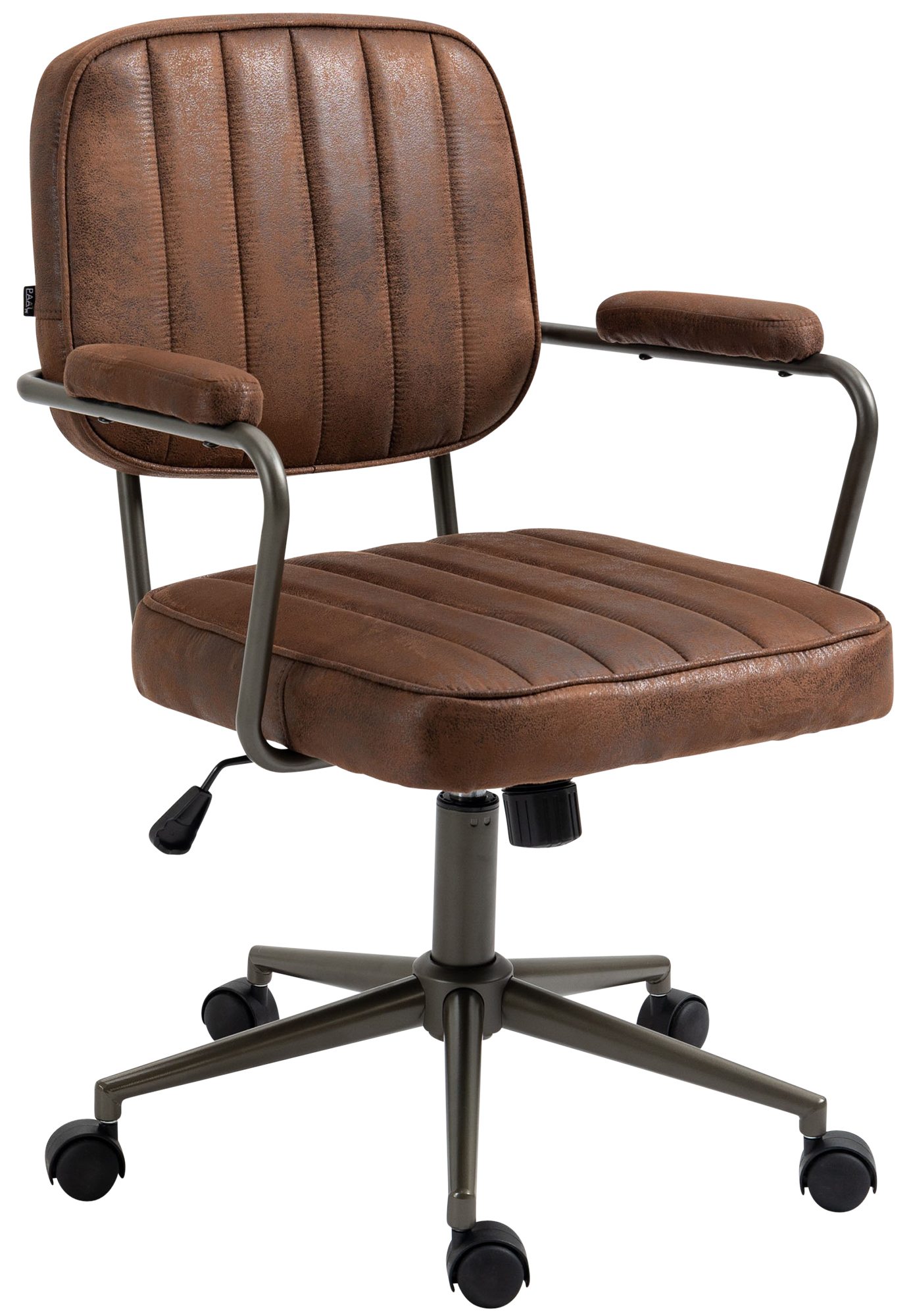 Fauteuil de bureau Retro Natrona en Similicuir ajustable et pivotant