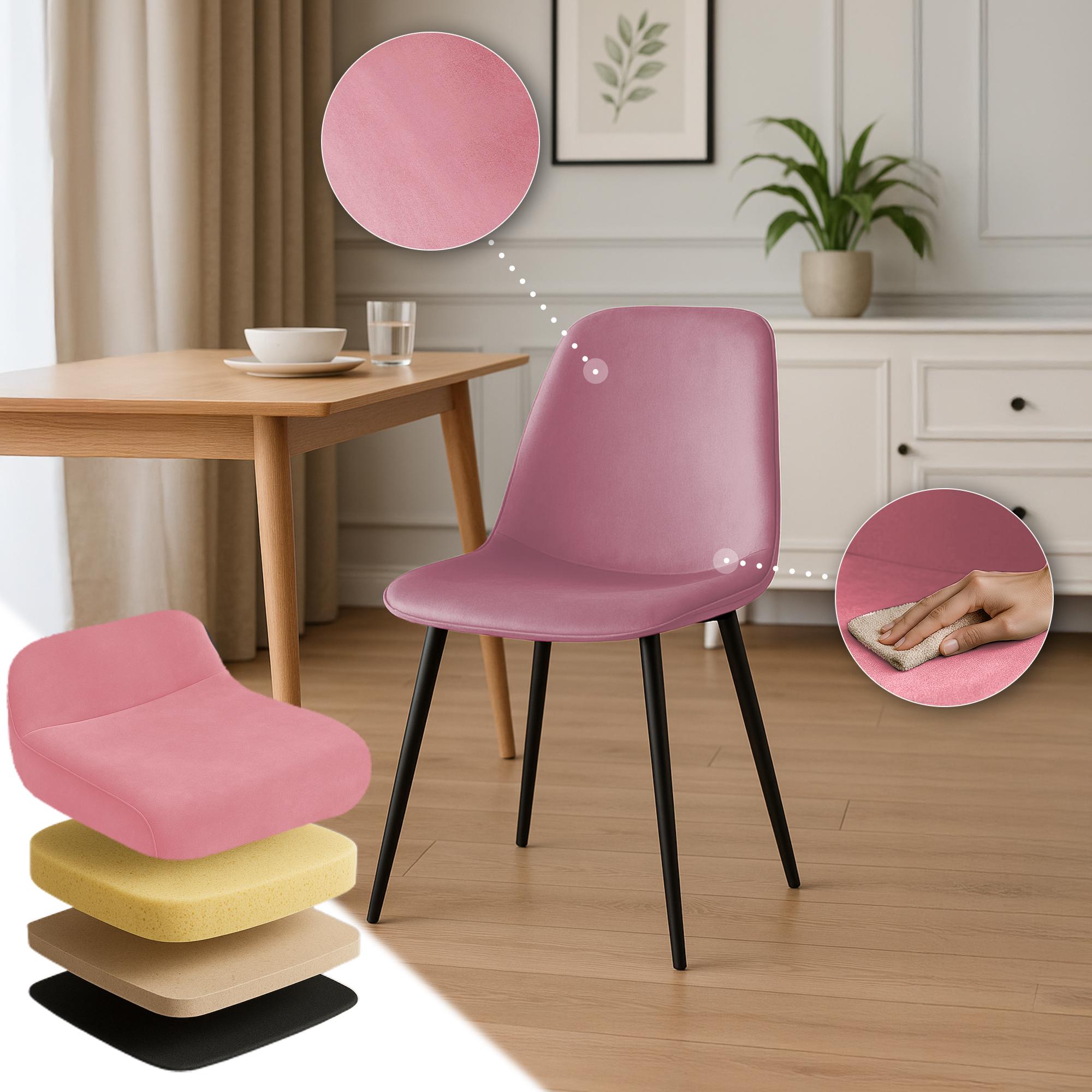 Ensemble de 4 chaises de salle à manger Maryam