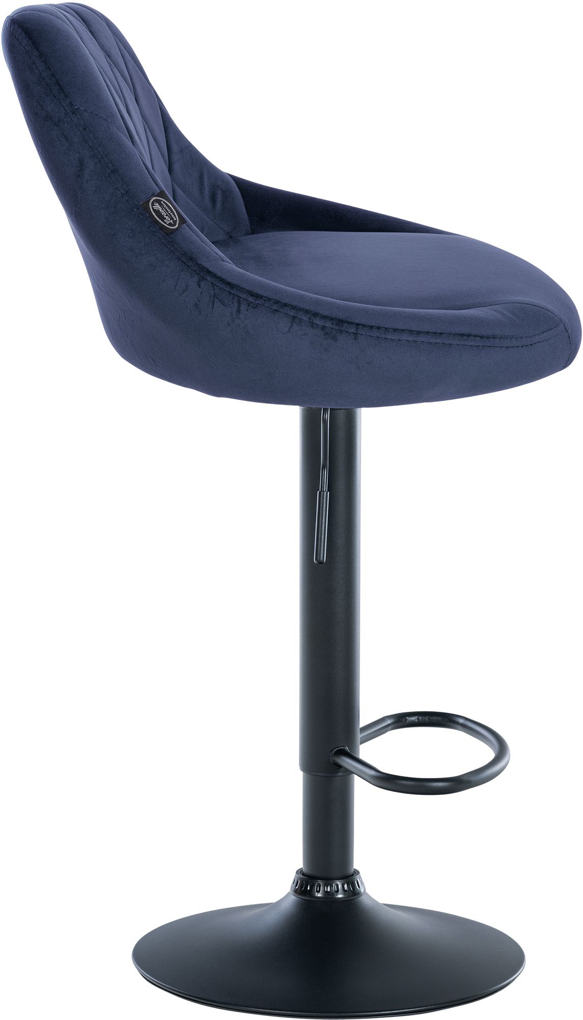 Lot de 2 tabourets de bar Lazio velours