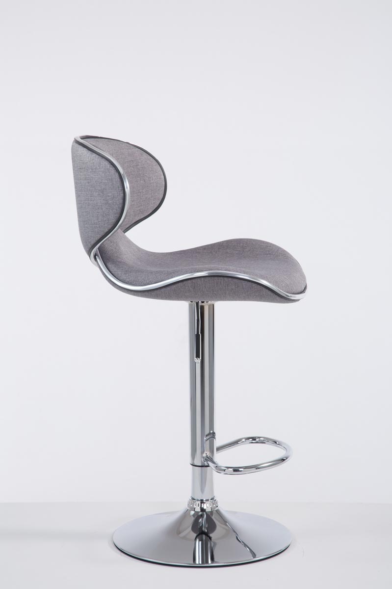 Tabouret de bar Las Vegas V2 en tissu avec pied en métal