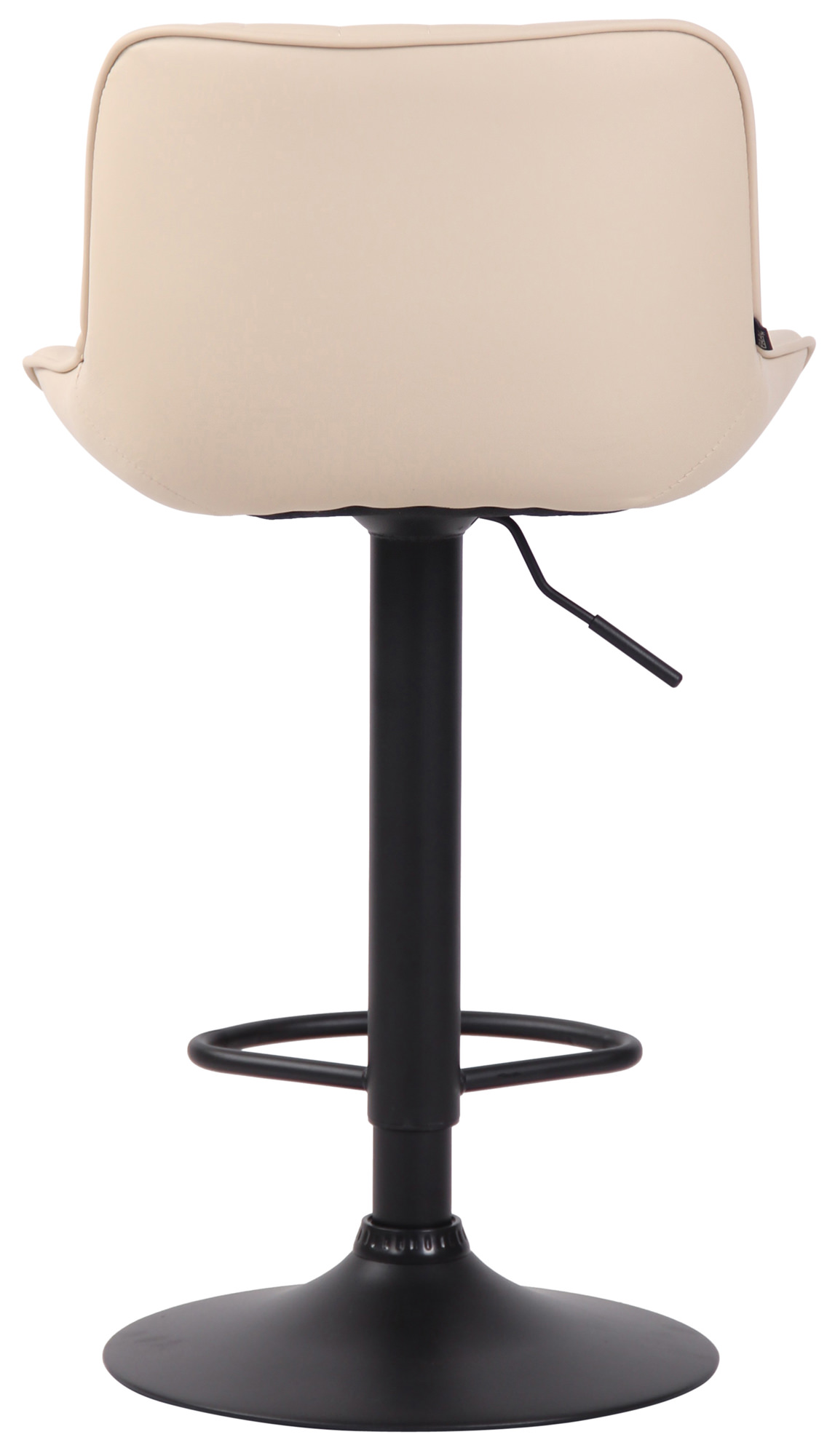 Tabouret de bar Lentini en Similicuir avec Piètement trompette en Métal