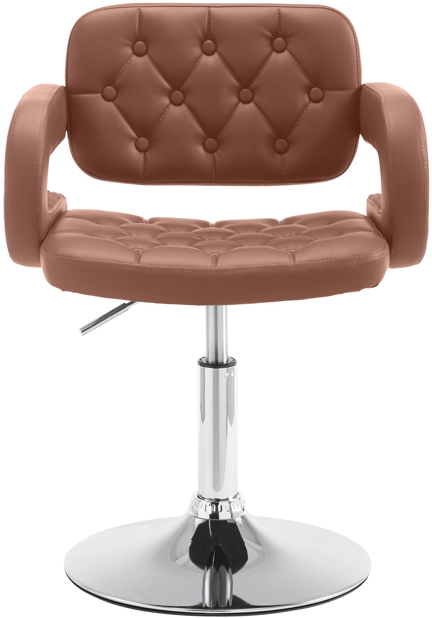 Chaise Lounge Dublin Similicuir - Piètement avec colonne centrale en métal chromé