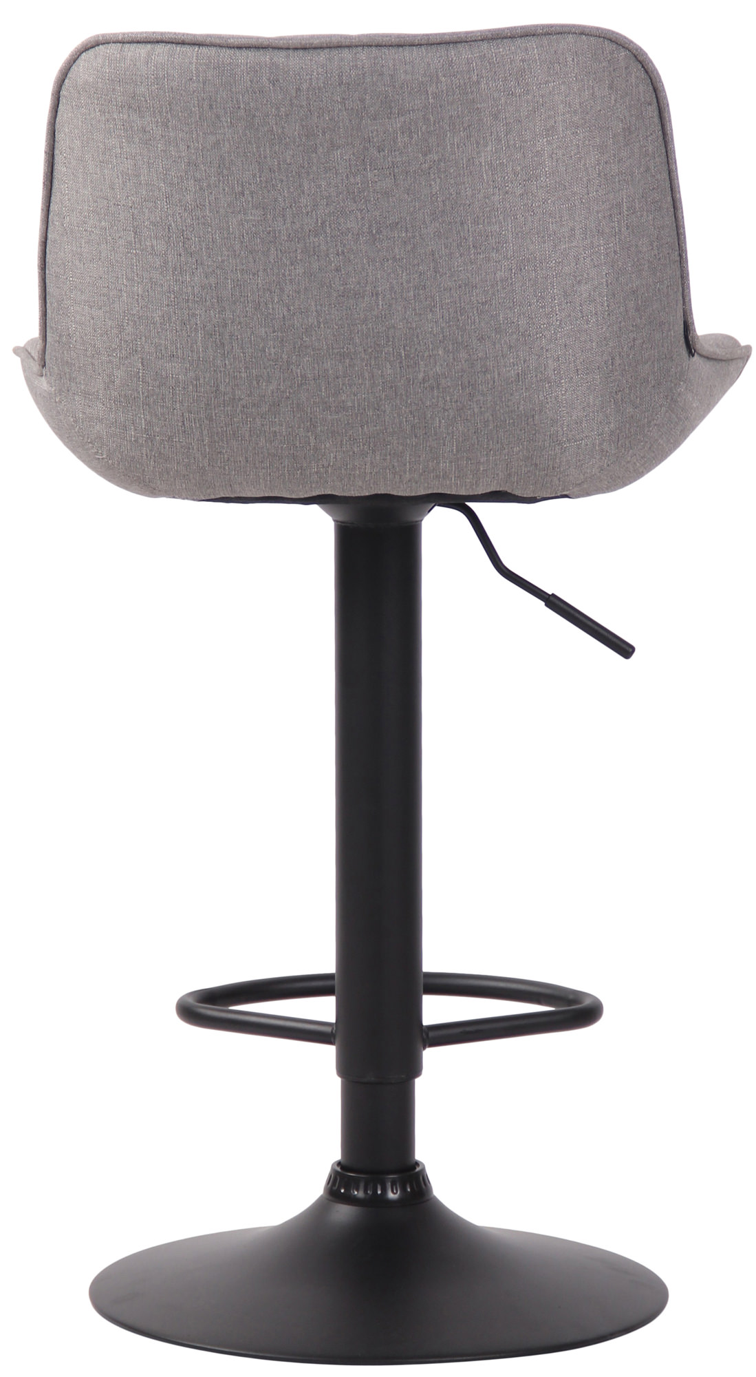 Tabouret de bar Lentini en Tissu avec Piètement trompette en Métal