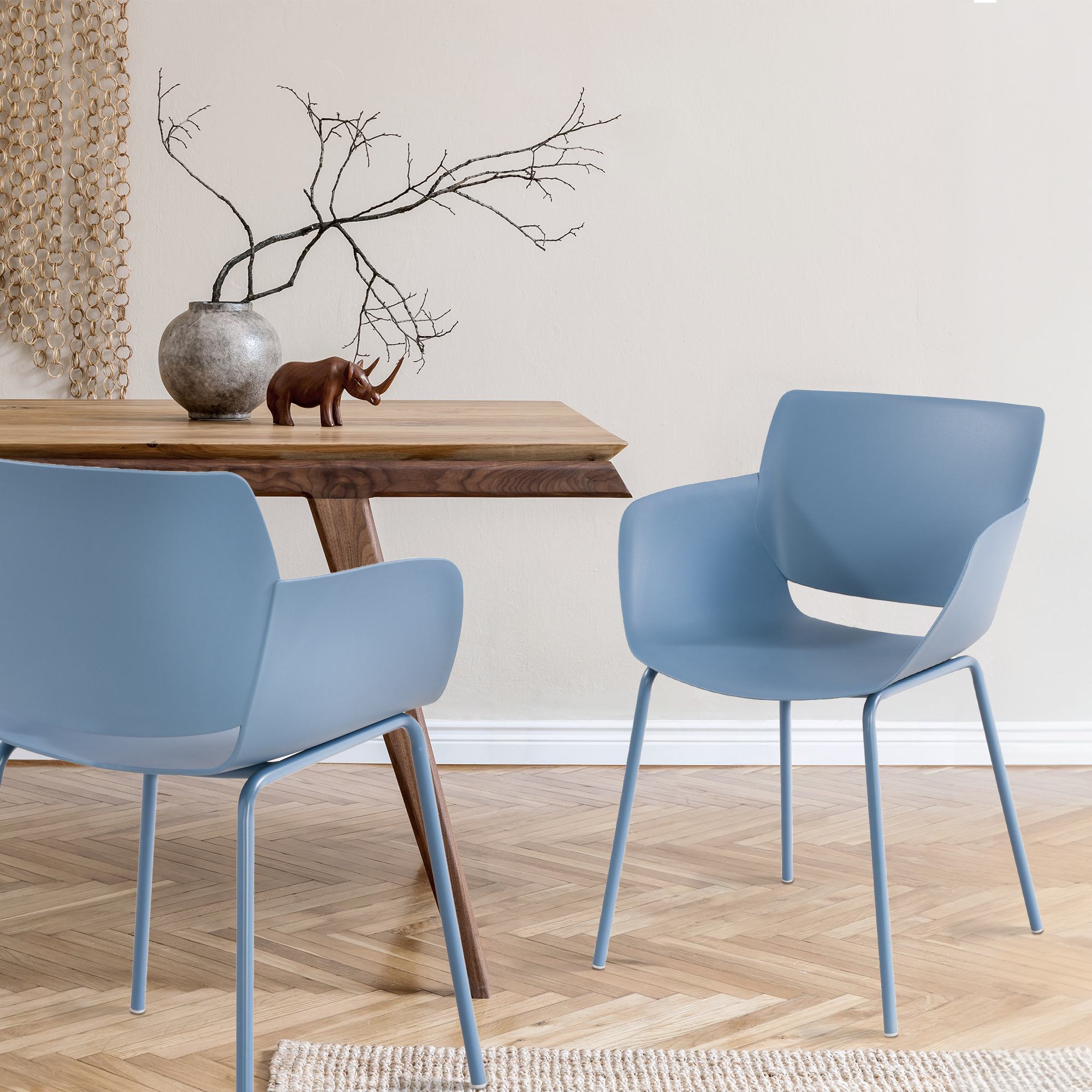 Ensemble de 2 chaises de jardin Alpena