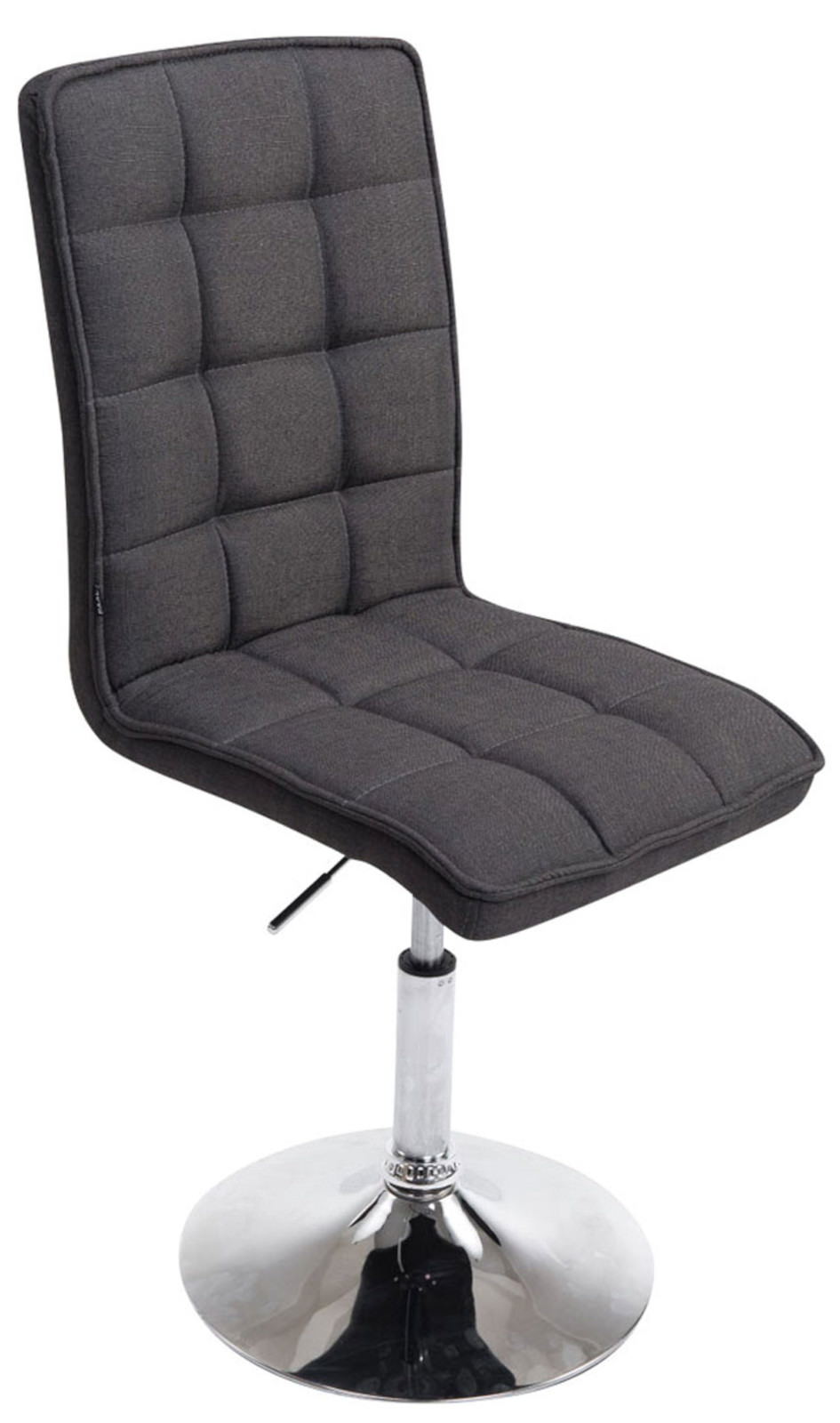 Lot de 2 chaises de salle à manger Peking V2 en tissu avec pied trompette