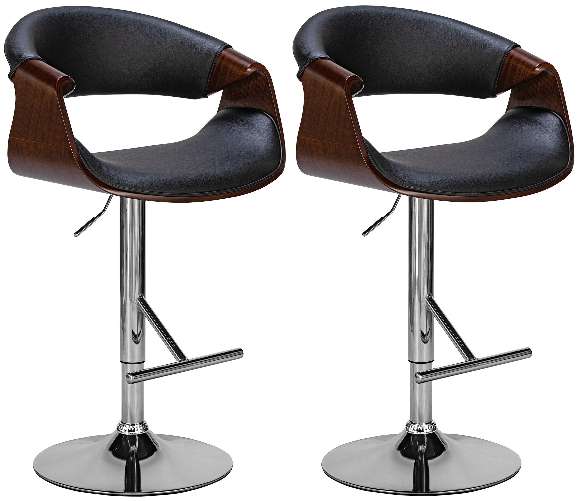Lot de 2 tabourets de bar Foley en similicuir