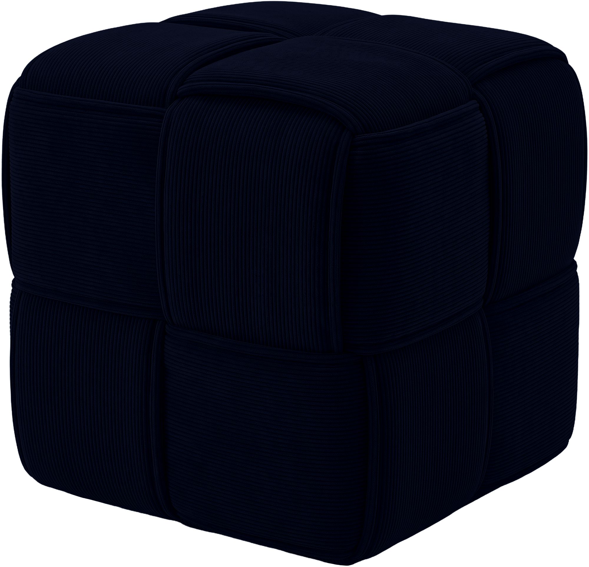 Pouf Forinta en velours côtelé
