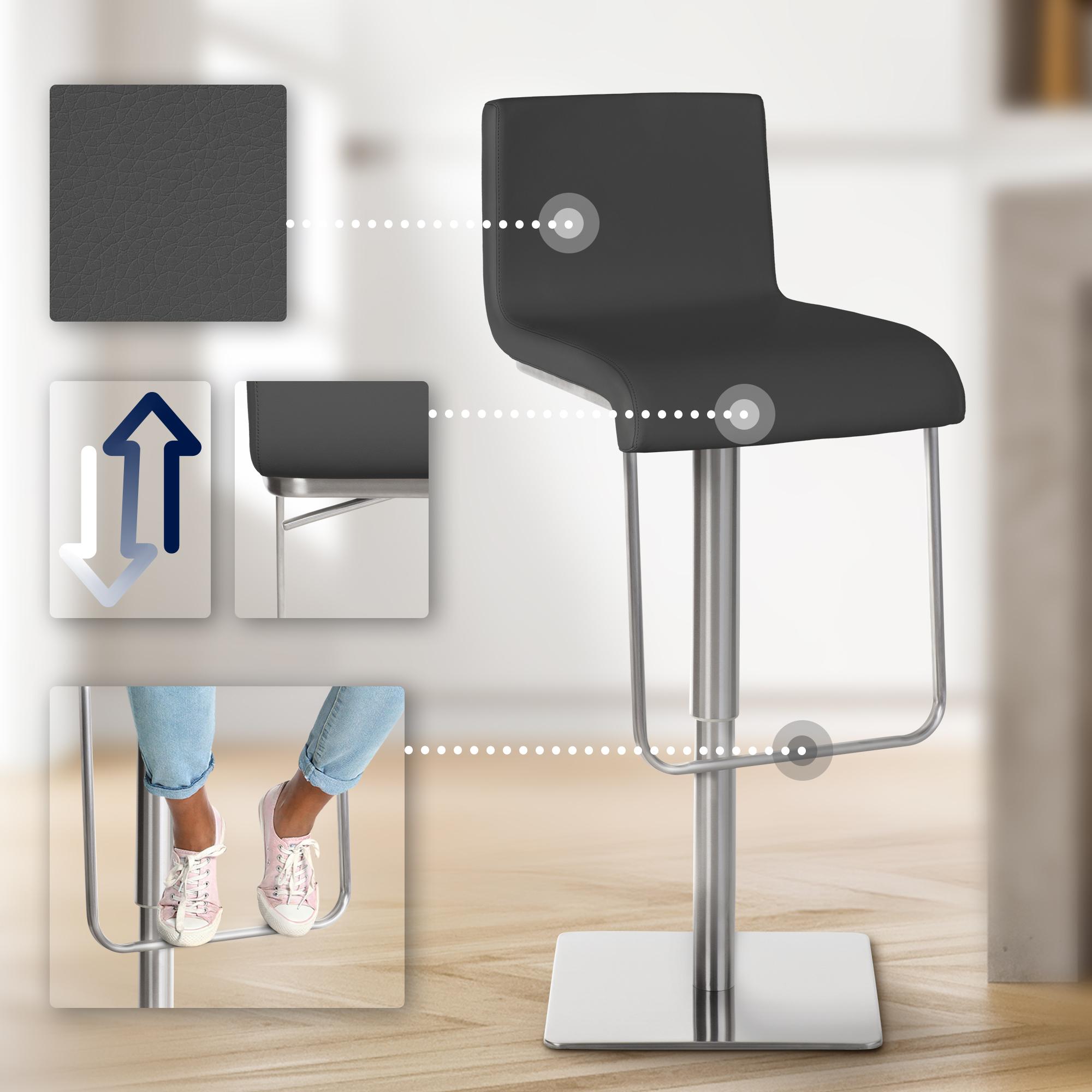 Tabouret de bar Limon en similicuir
