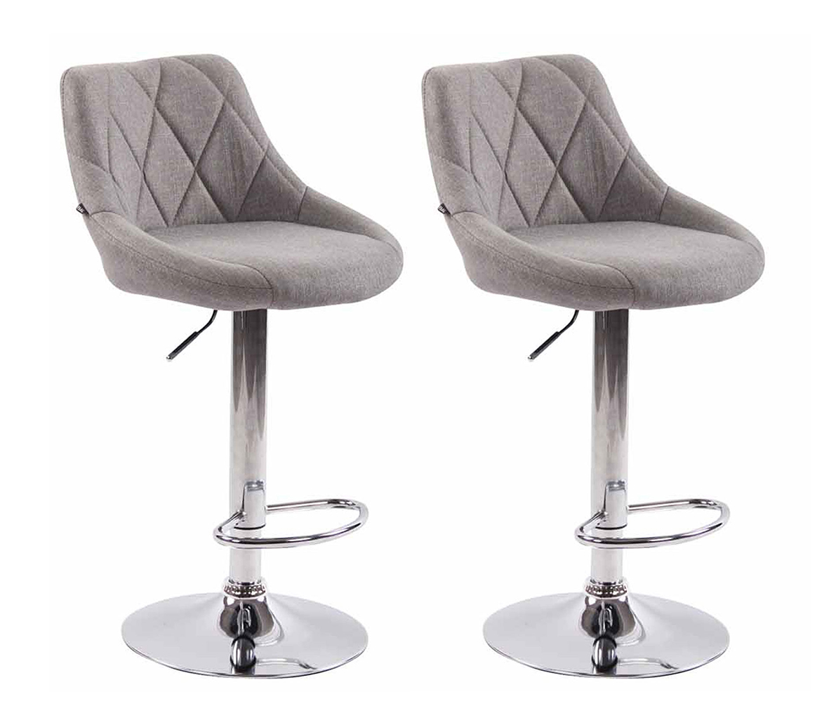 Lot de 2 tabourets de bar Lazio tissu