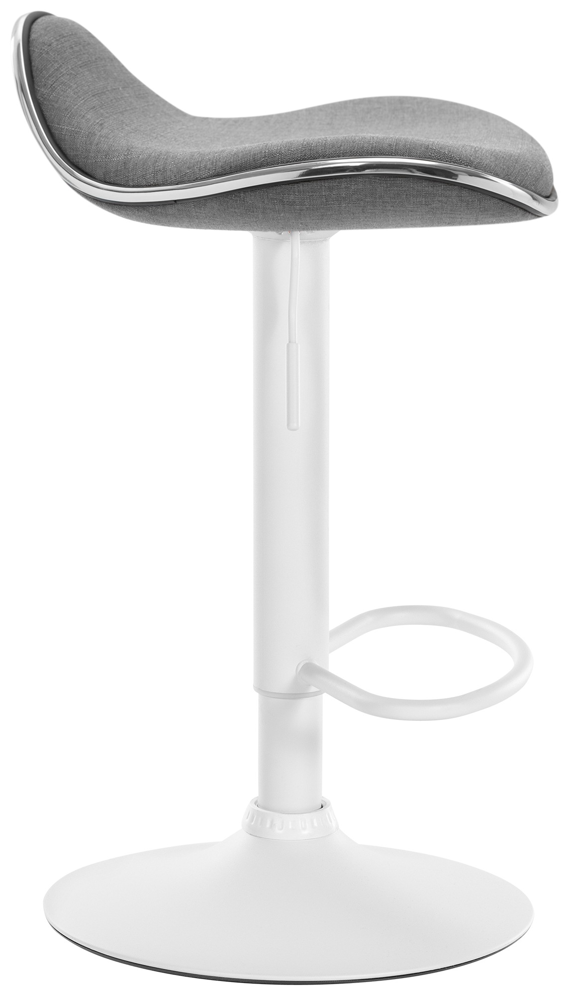 Tabouret de bar Shanghai tissu avec pied en métal