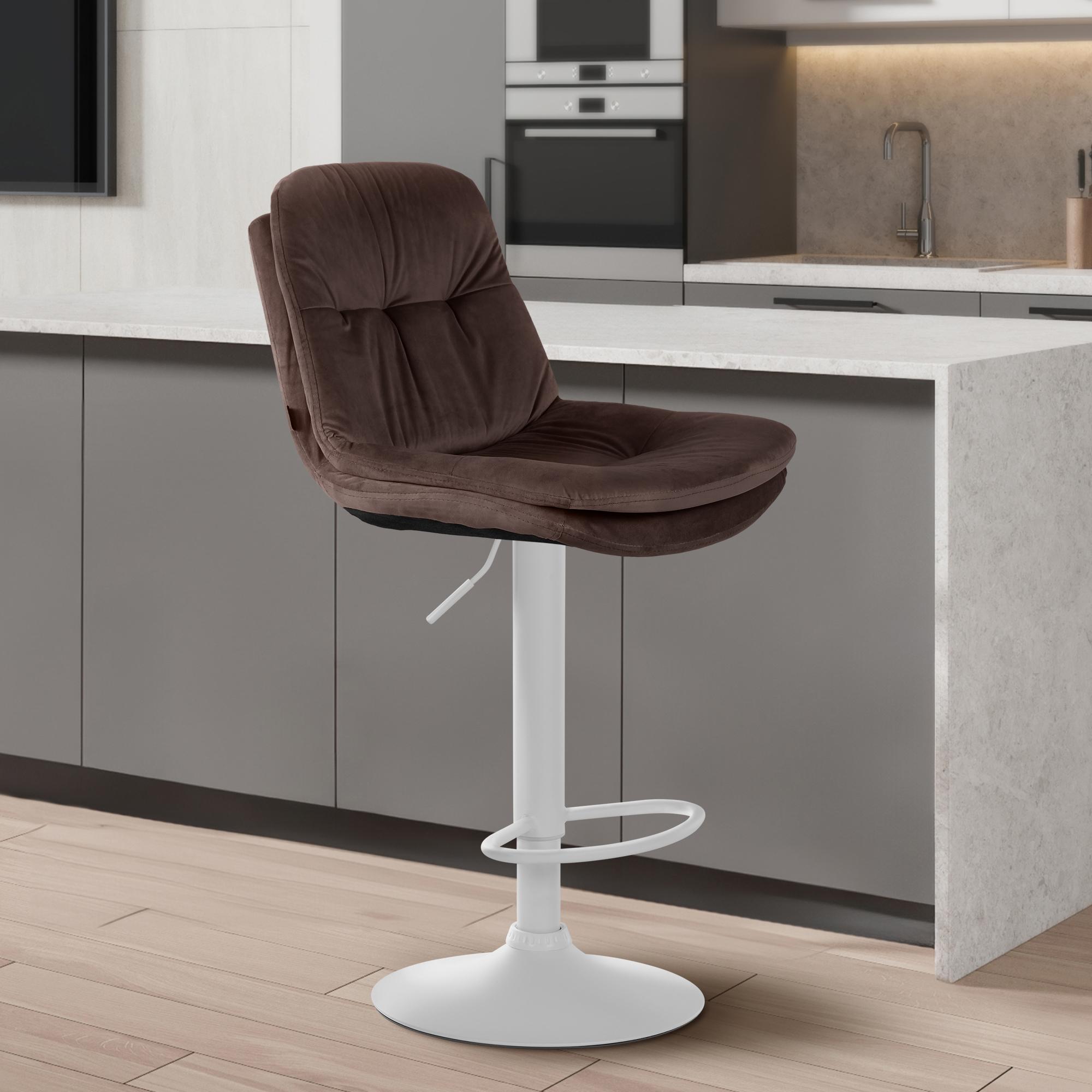 Tabouret de bar Laurel velours