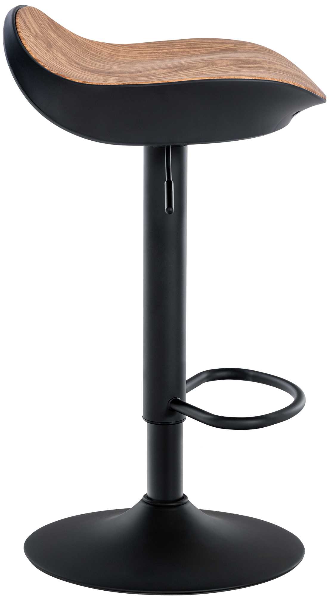 Tabouret de bar Alisson en similicuir avec pied trompette