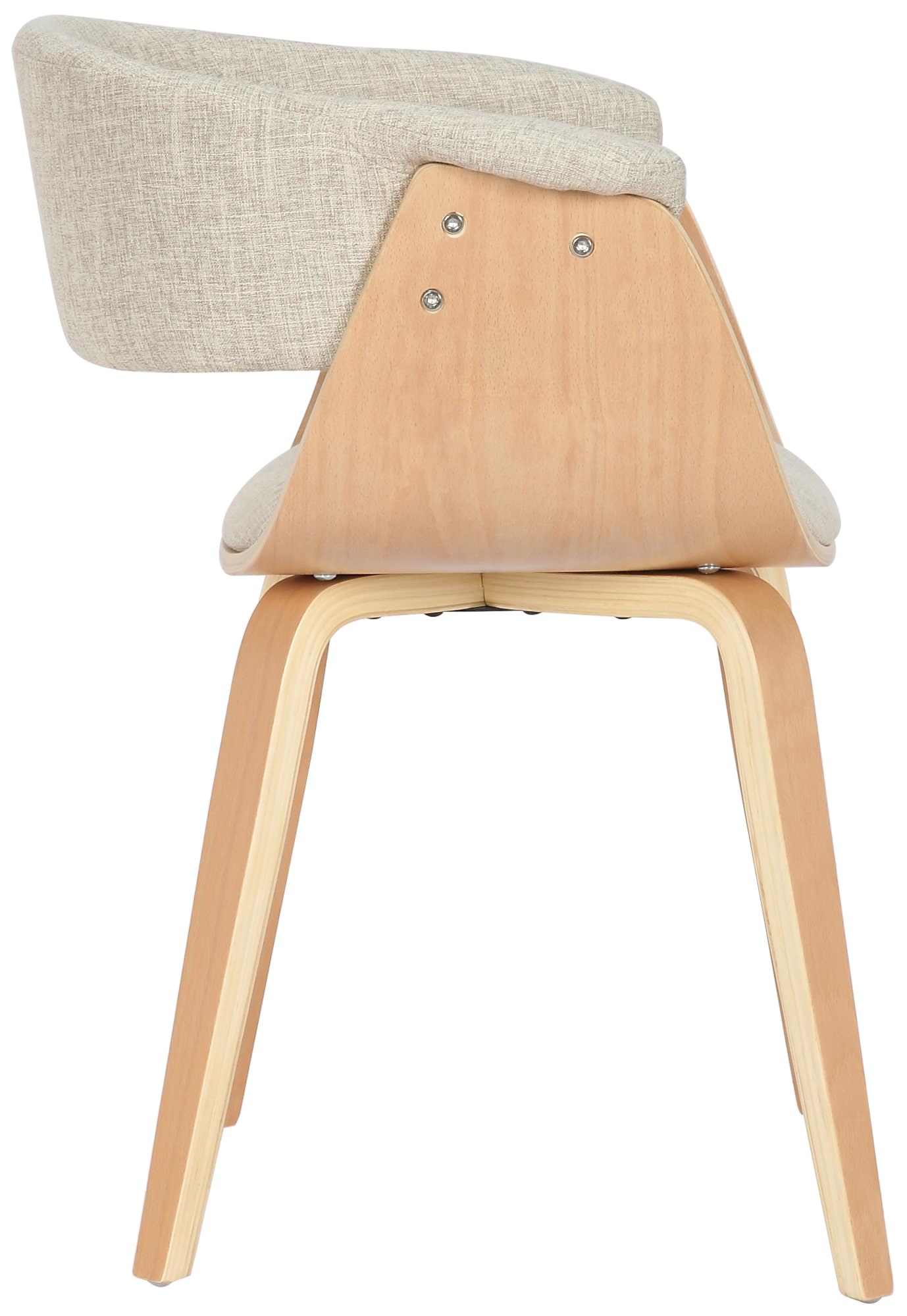 Lot de 2 chaises de salle a manger Bruce en tissu