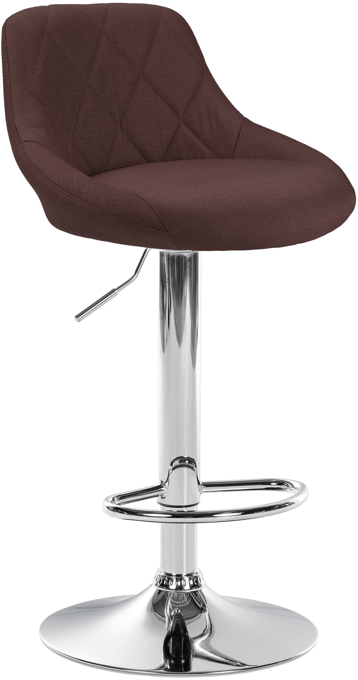 Tabouret de bar Lazio en Tissu Hauteur réglable siège pivotant